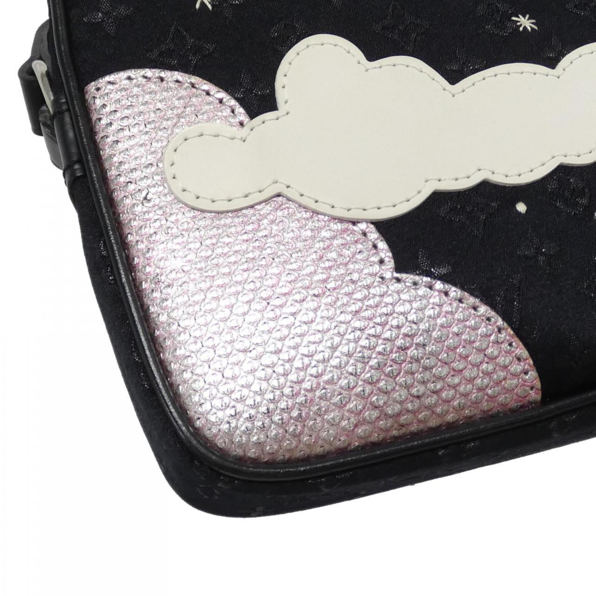 Louis Vuitton Black Satin Pochette Pouch