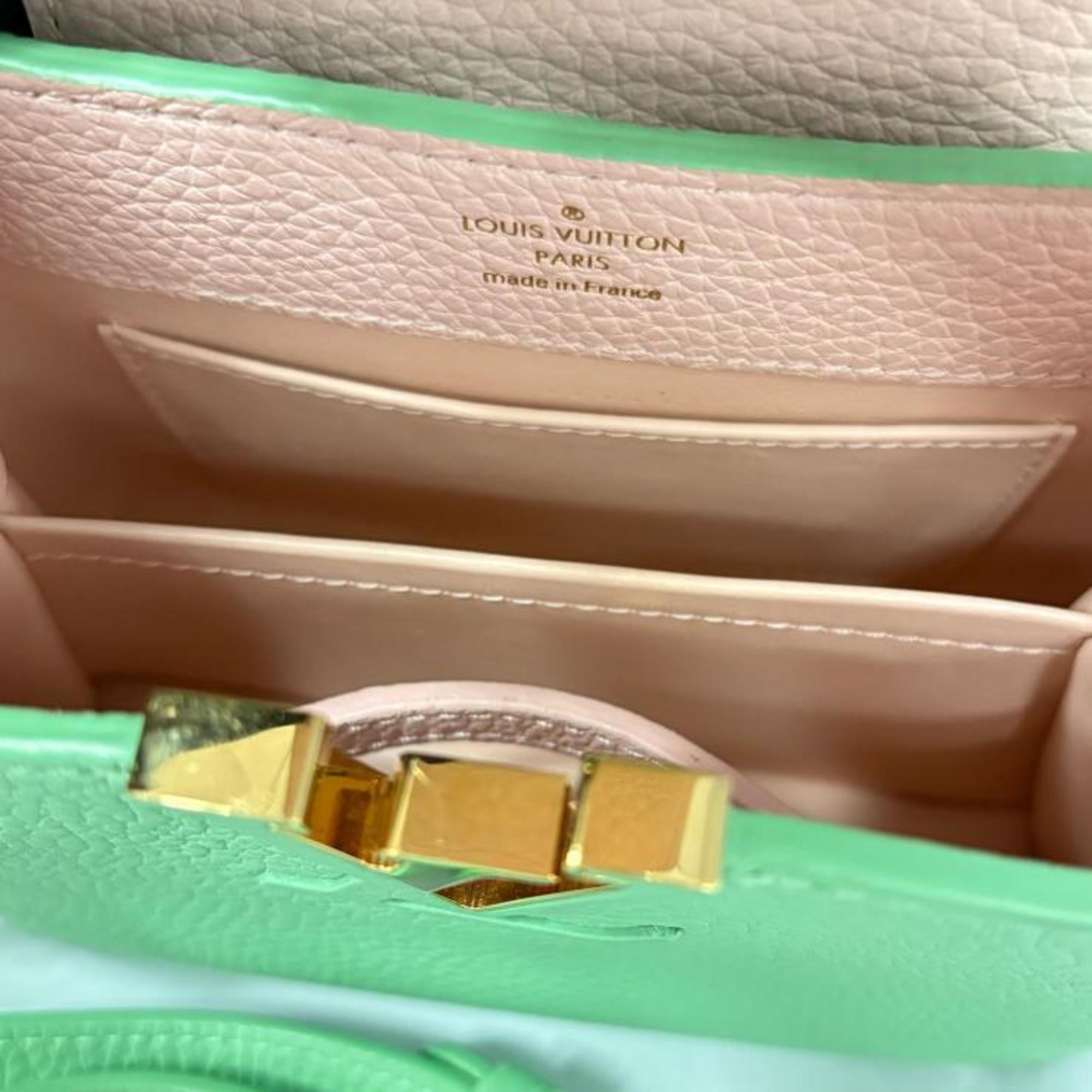 Louis Vuitton Green Leather Handbag