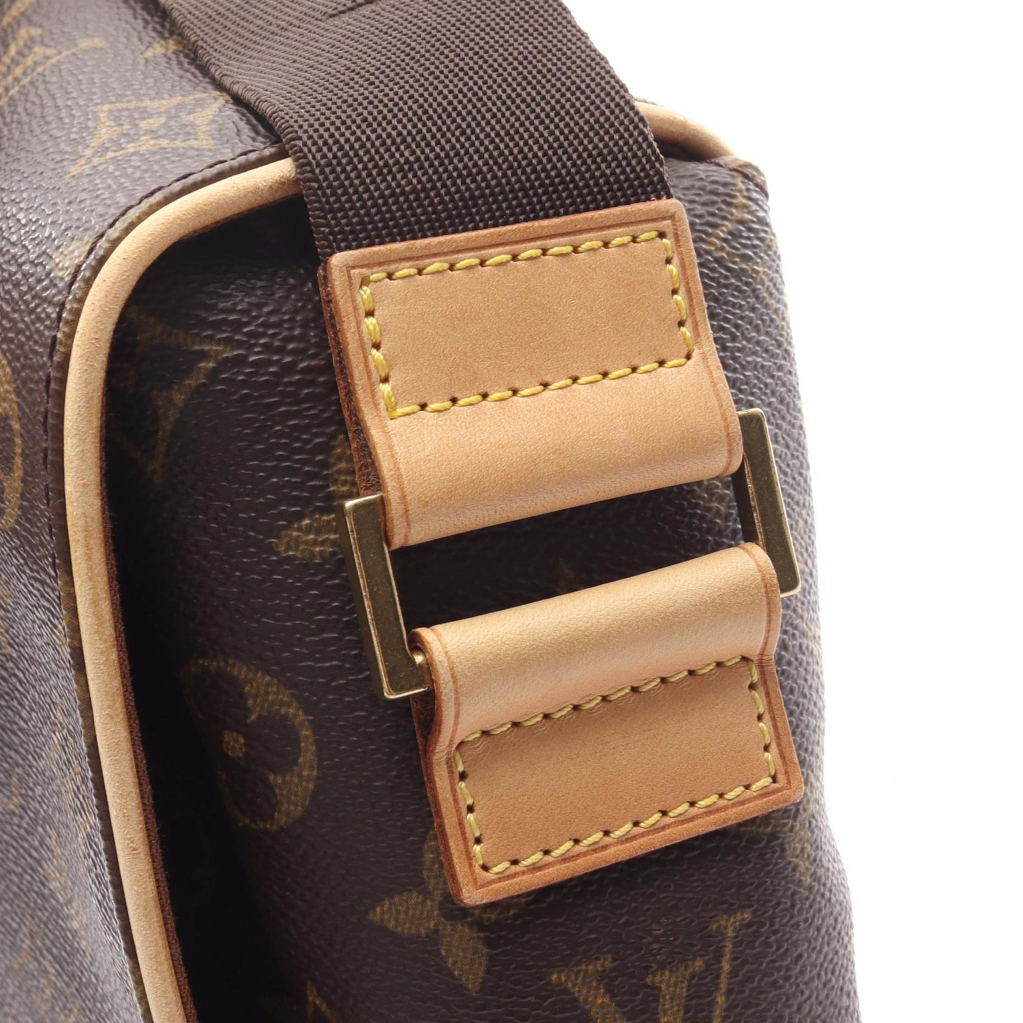 Louis Vuitton Brown Coated Canvas Leather Shoulder Bag