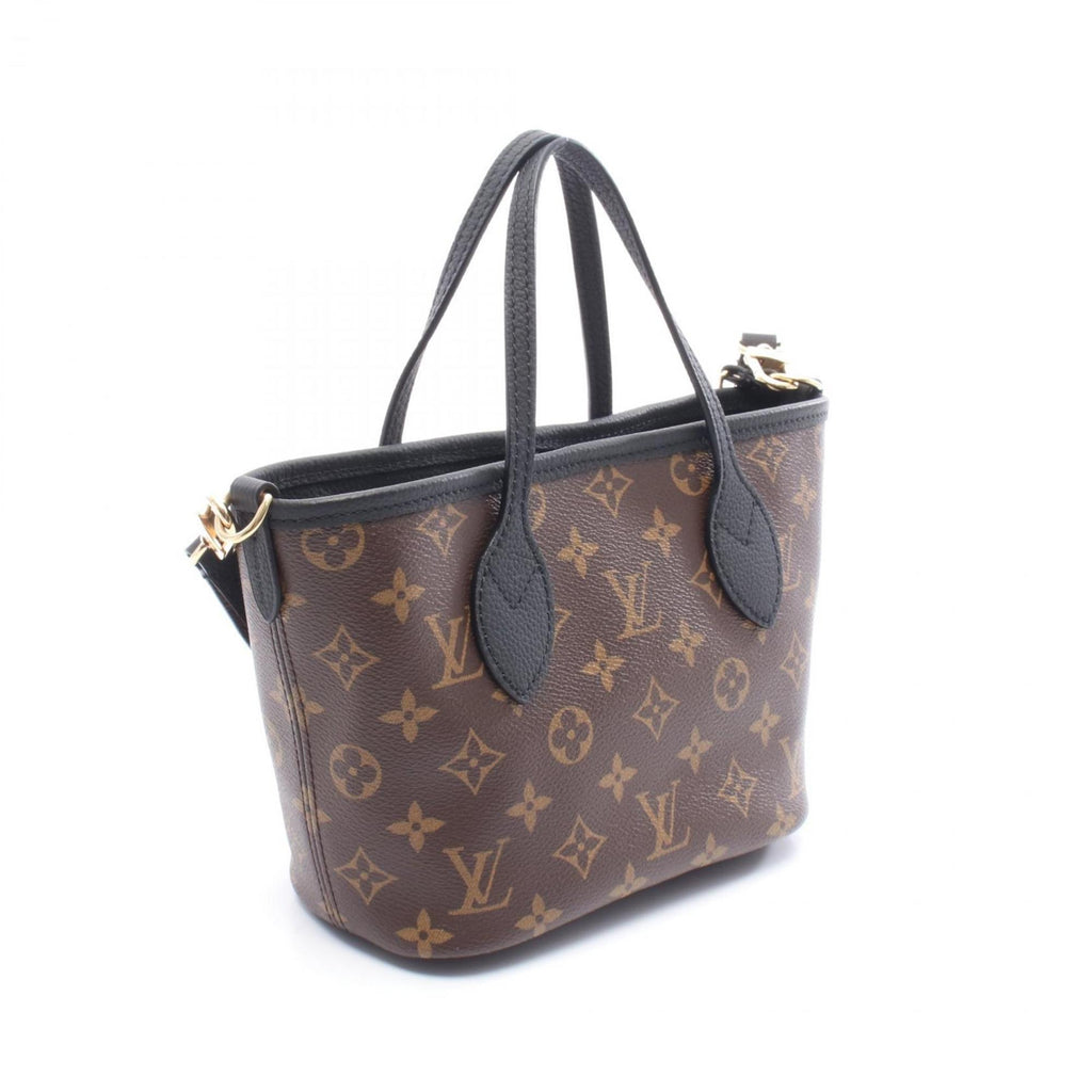 Louis Vuitton Black Brown Noir Coated Canvas Leather Tote Bag