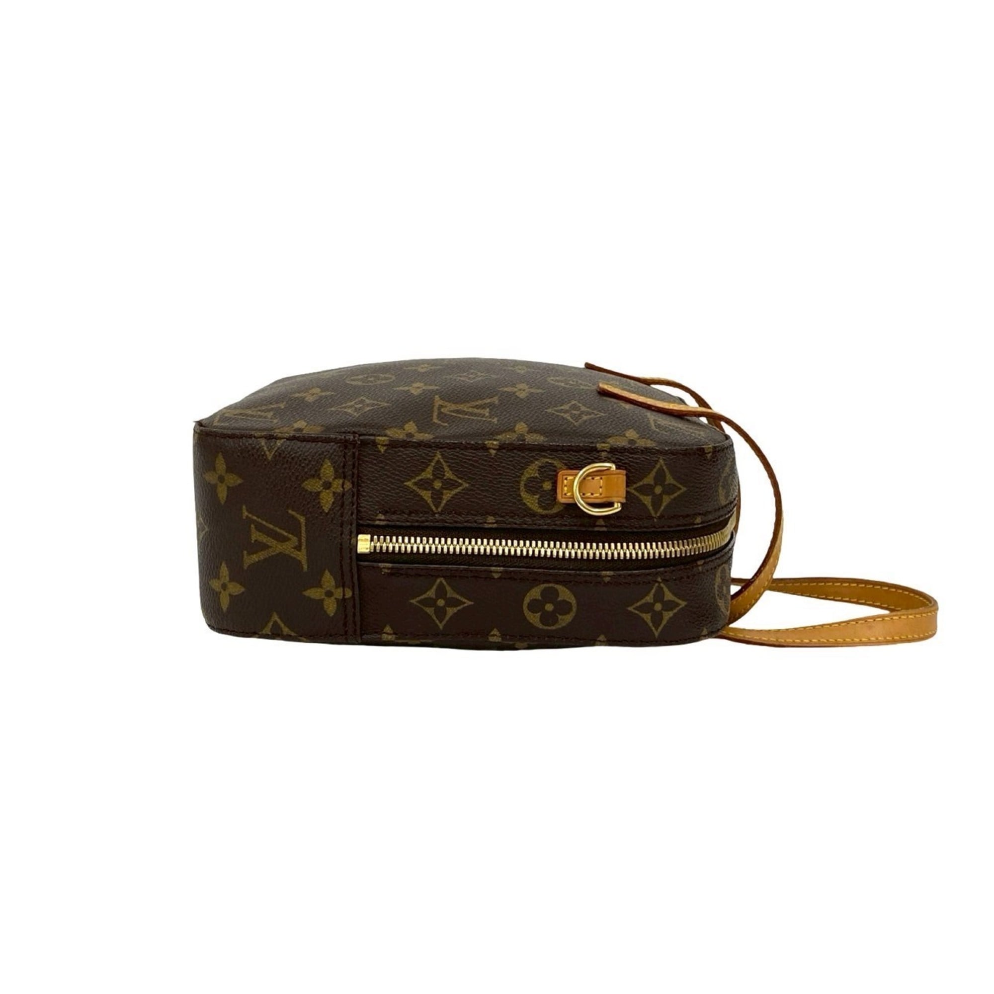 Louis Vuitton Brown Leather Pvc Handbag Shoulder Bag