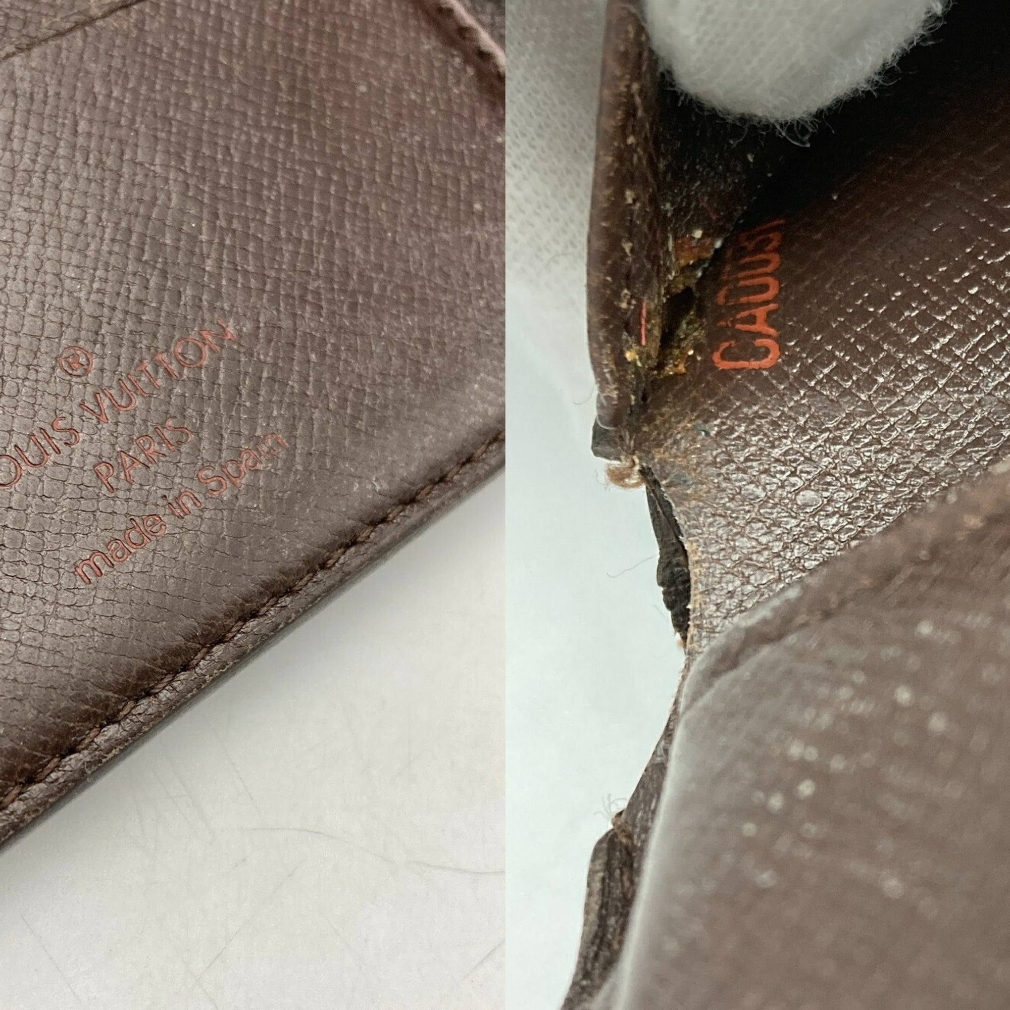 Louis Vuitton Brown Pvc Leather Wallet