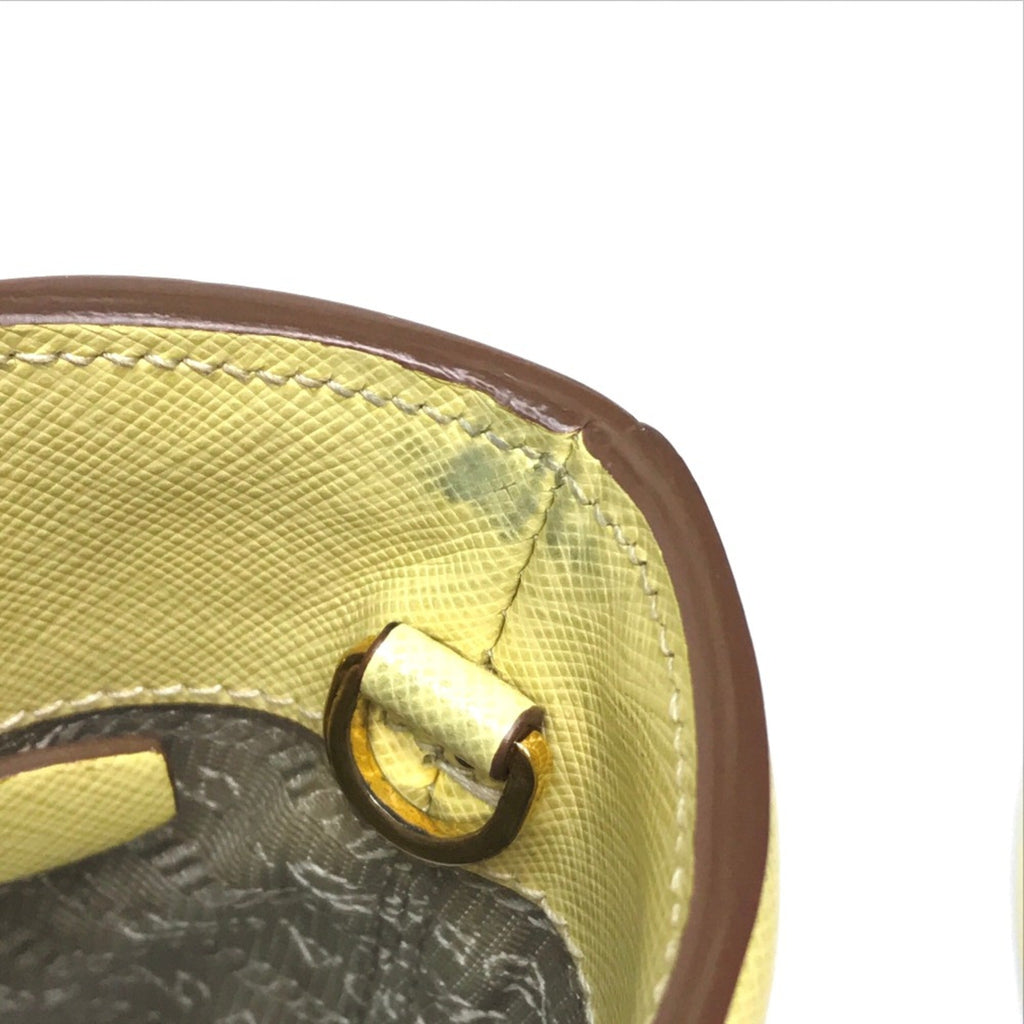 Prada Yellow Leather Shoulder Bag