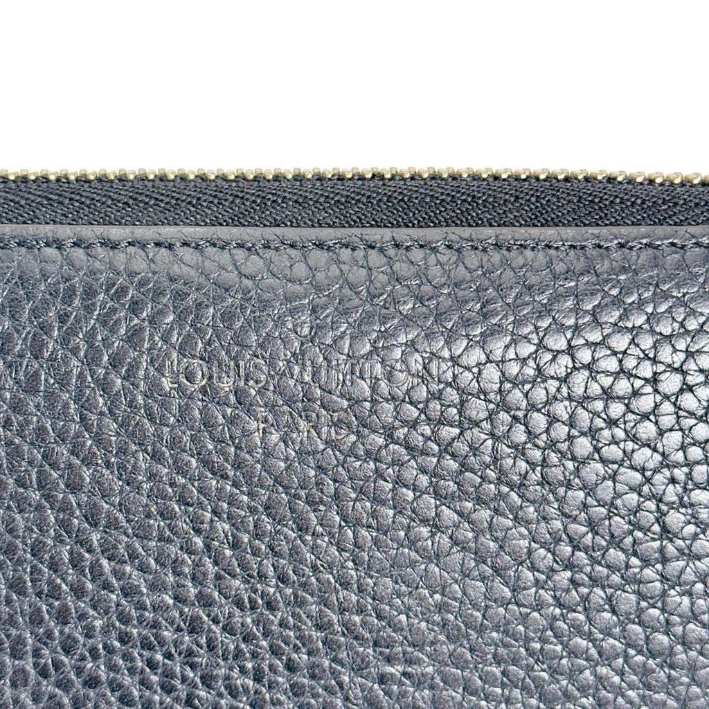 Louis Vuitton Black Noir Leather Long Wallet