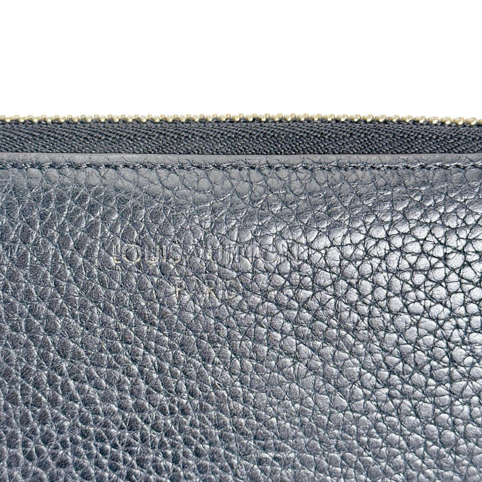 Louis Vuitton Black Noir Leather Long Wallet