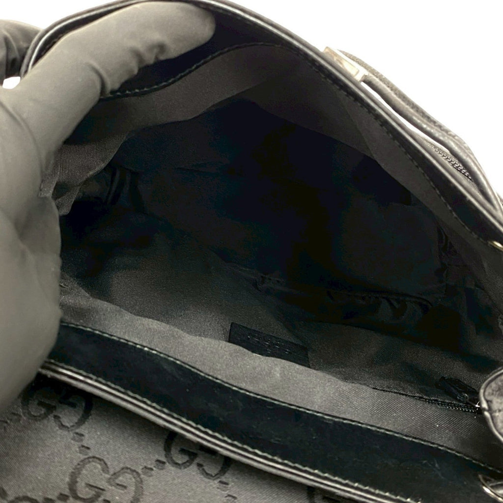 Gucci Black Nylon Leather Backpack (Pre-Owned)