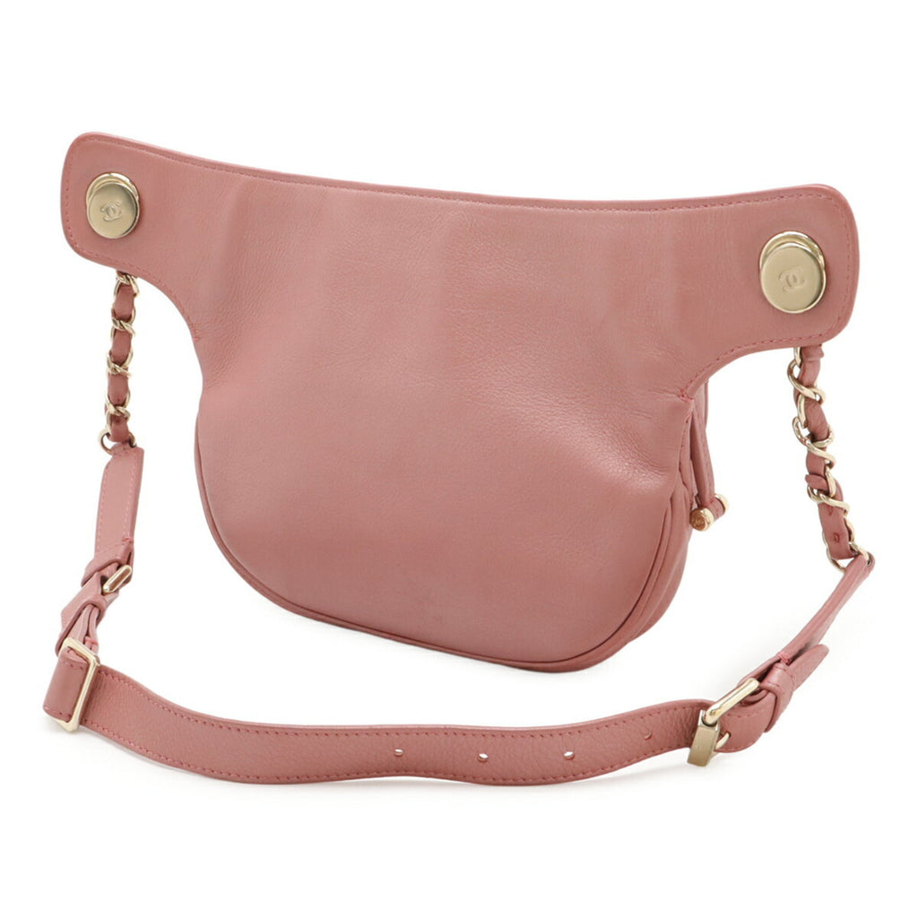 Chanel Matelasse Pink Leather Pouch Sling Bag