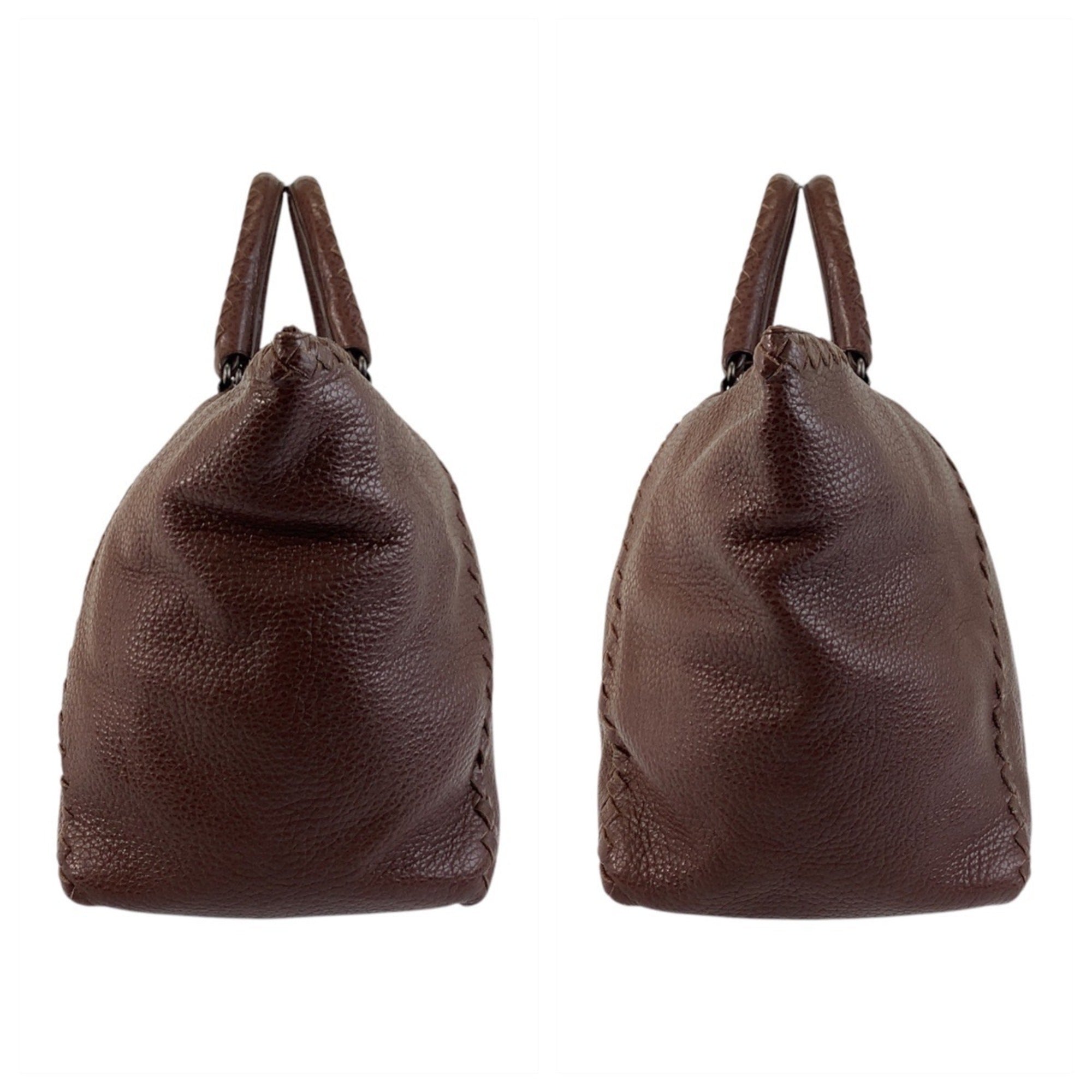 Bottega Veneta Brown Leather Handbag Tote Bag