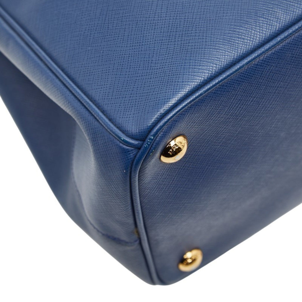 Prada Blue Leather Handbag Shoulder Bag