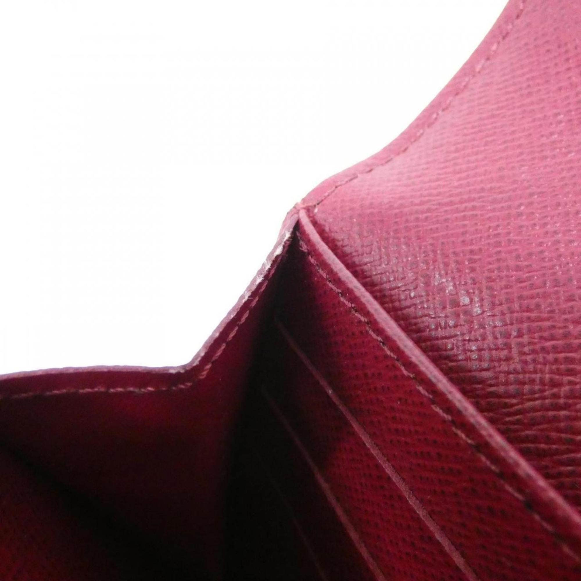 Louis Vuitton Monogram Fuchsia Marron Coated Canvas Long Wallet