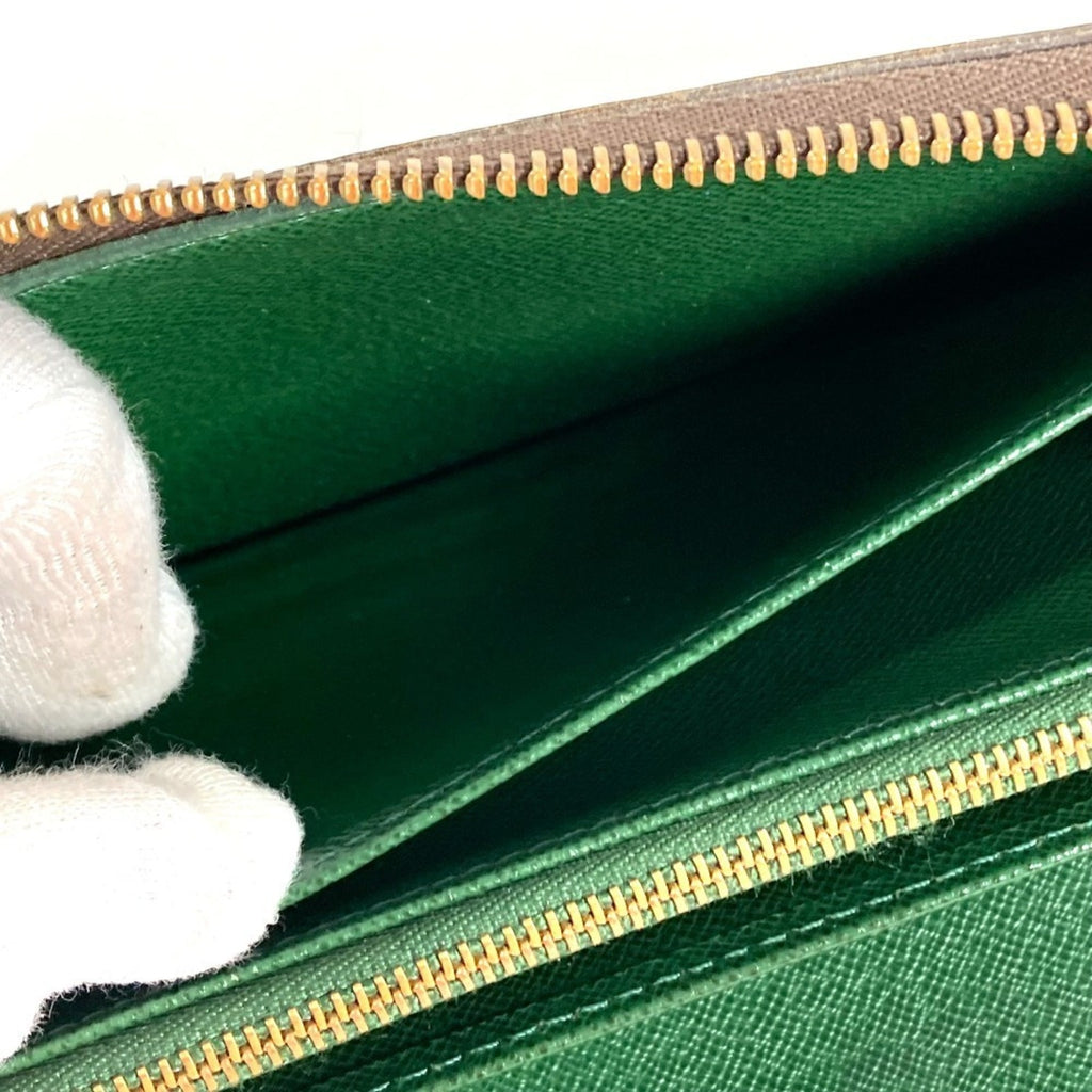 Louis Vuitton Brown Green Monogram Long Wallet