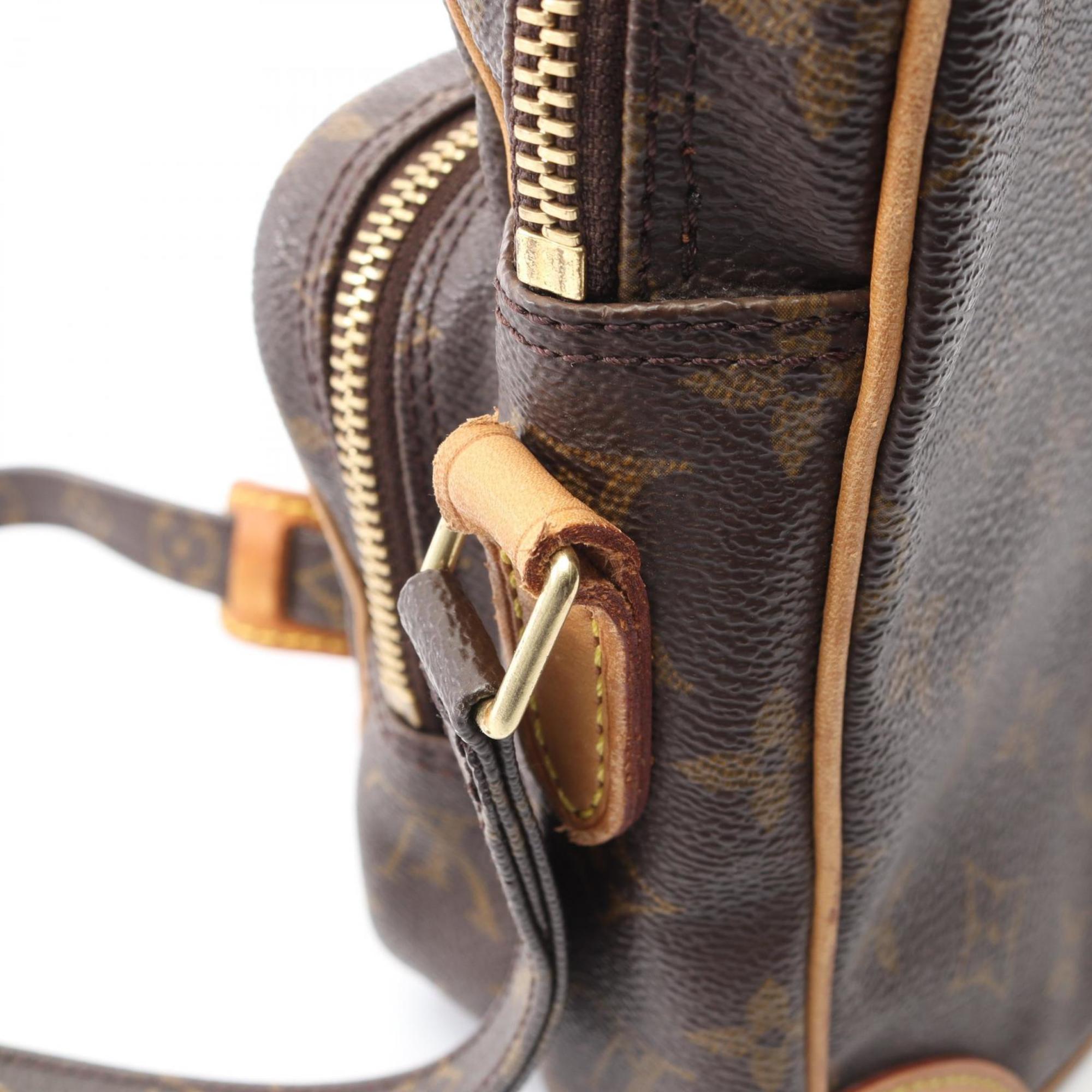 Louis Vuitton Brown Monogram Coated Canvas Leather Handbag Shoulder Bag