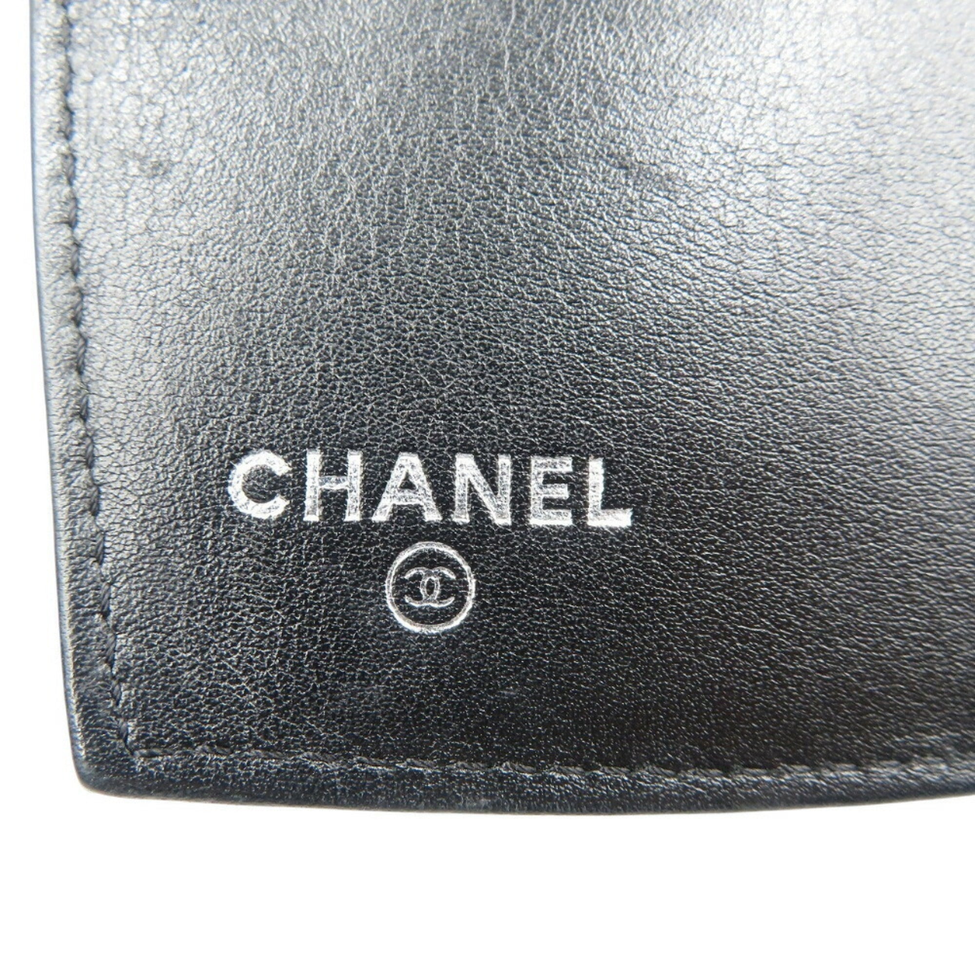 Chanel Black Yellow Patent Leather Wallet (Bi-Fold)