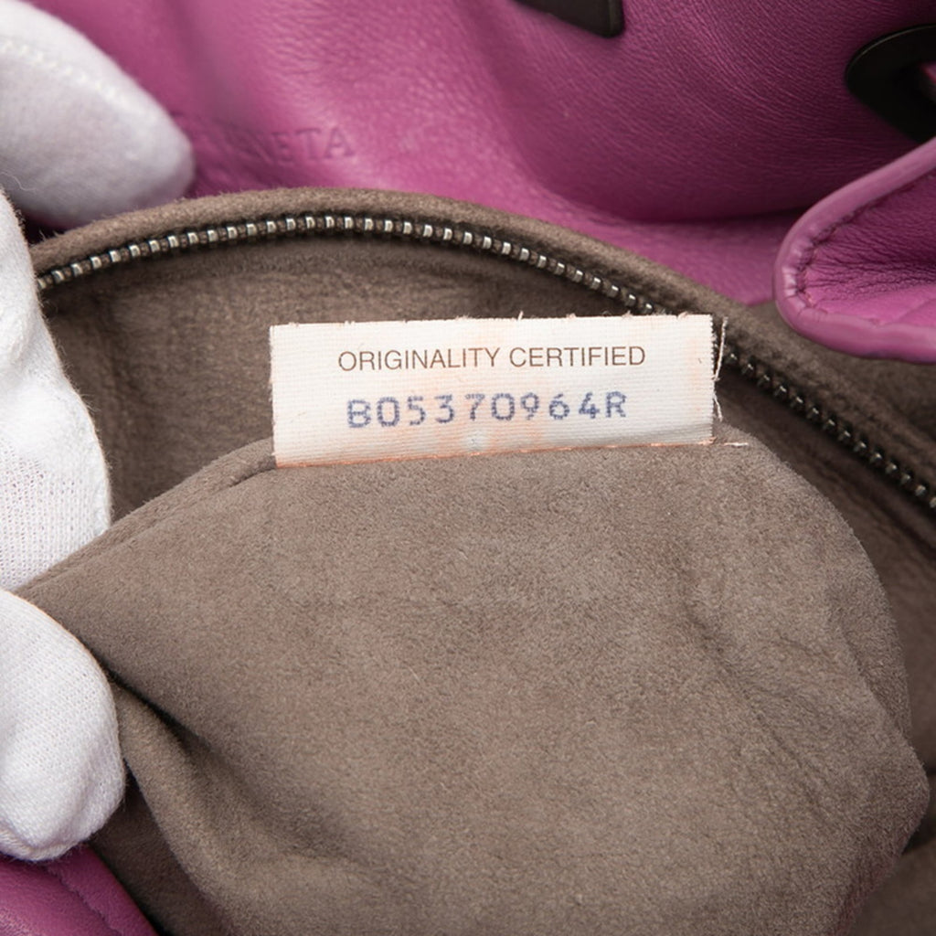 Bottega Veneta Purple Leather Handbag Shoulder Bag