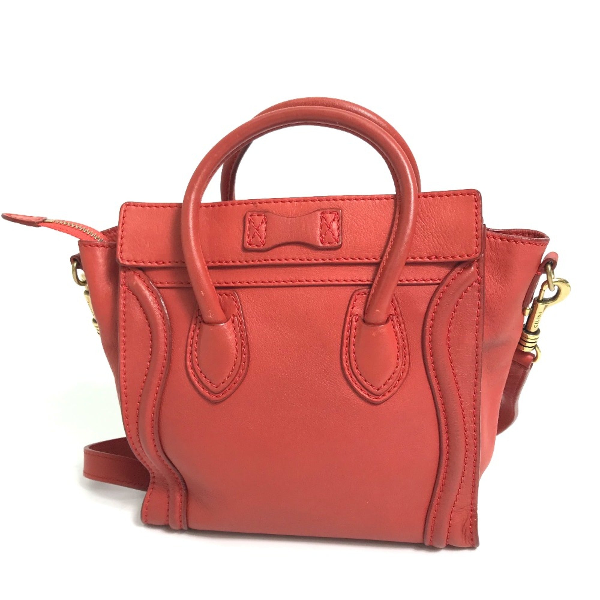 Celine Red Leather Handbag