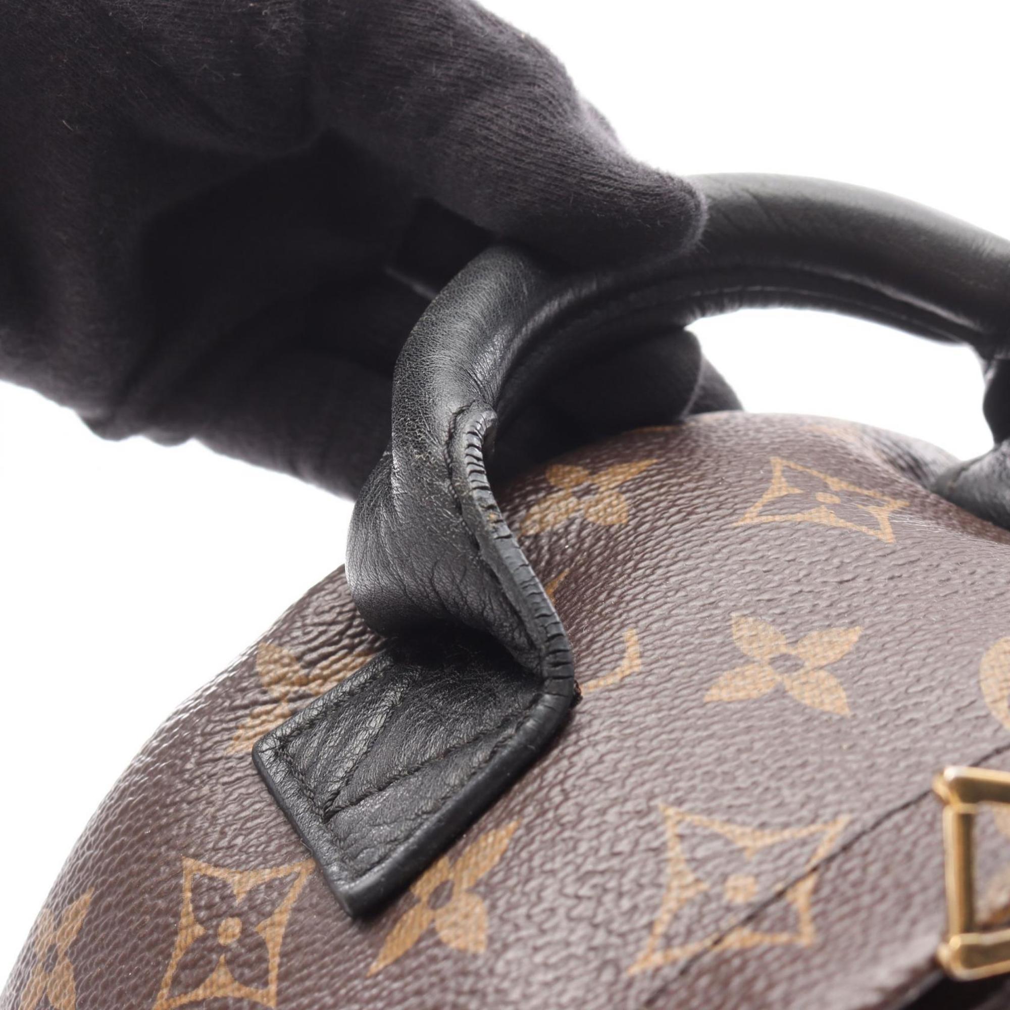 Louis Vuitton Black Brown Pvc Coated Canvas Leather Backpack