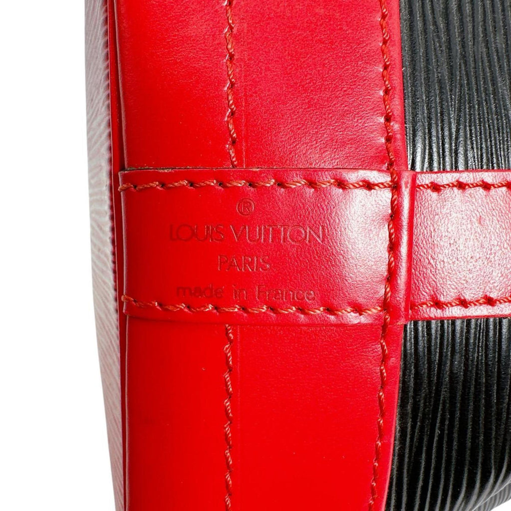 Louis Vuitton Black Castilian Red Noir Epi Leather Shoulder Bag