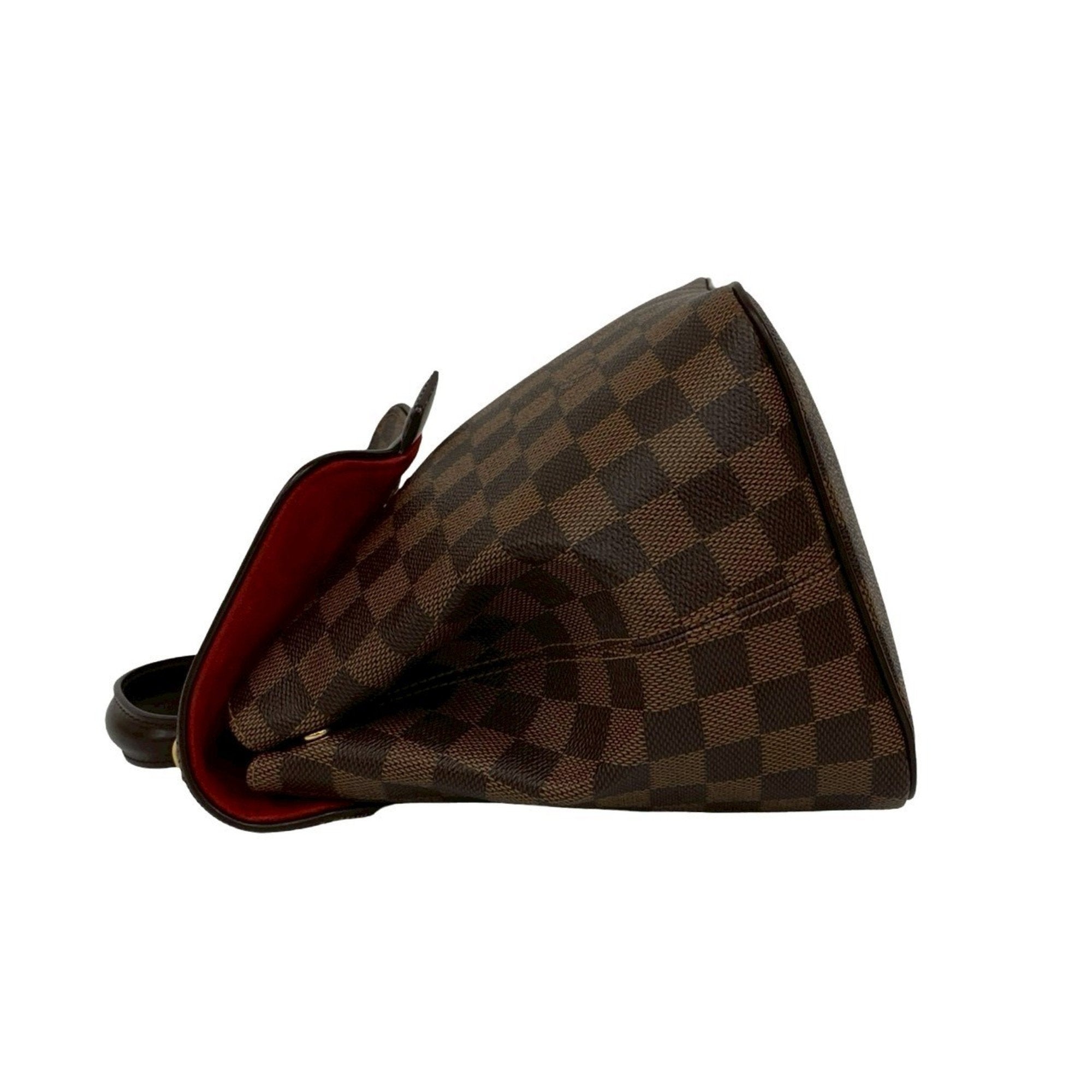 Louis Vuitton Brown Leather Pvc Handbag Shoulder Bag Tote Bag