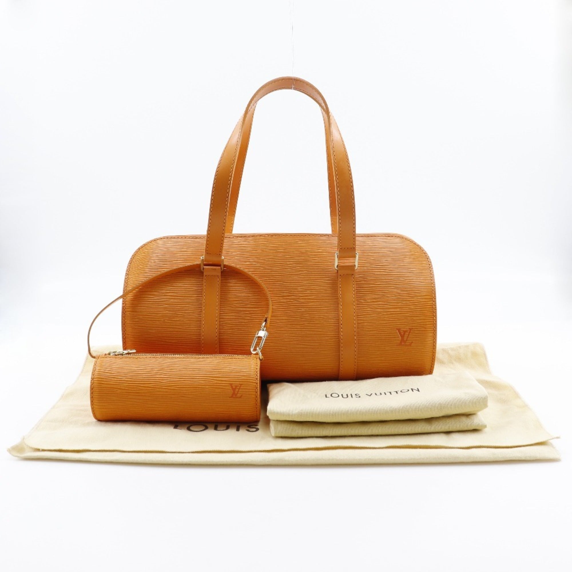 Louis Vuitton Orange Epi Leather Handbag