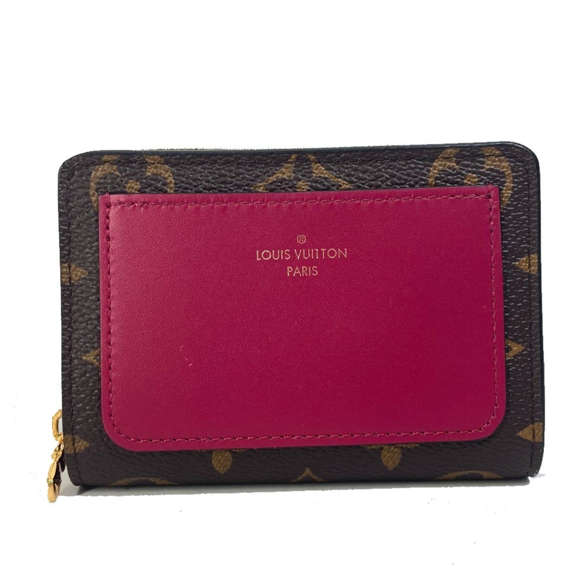 Louis Vuitton Monogram Brown Fuchsia Monogram Wallet