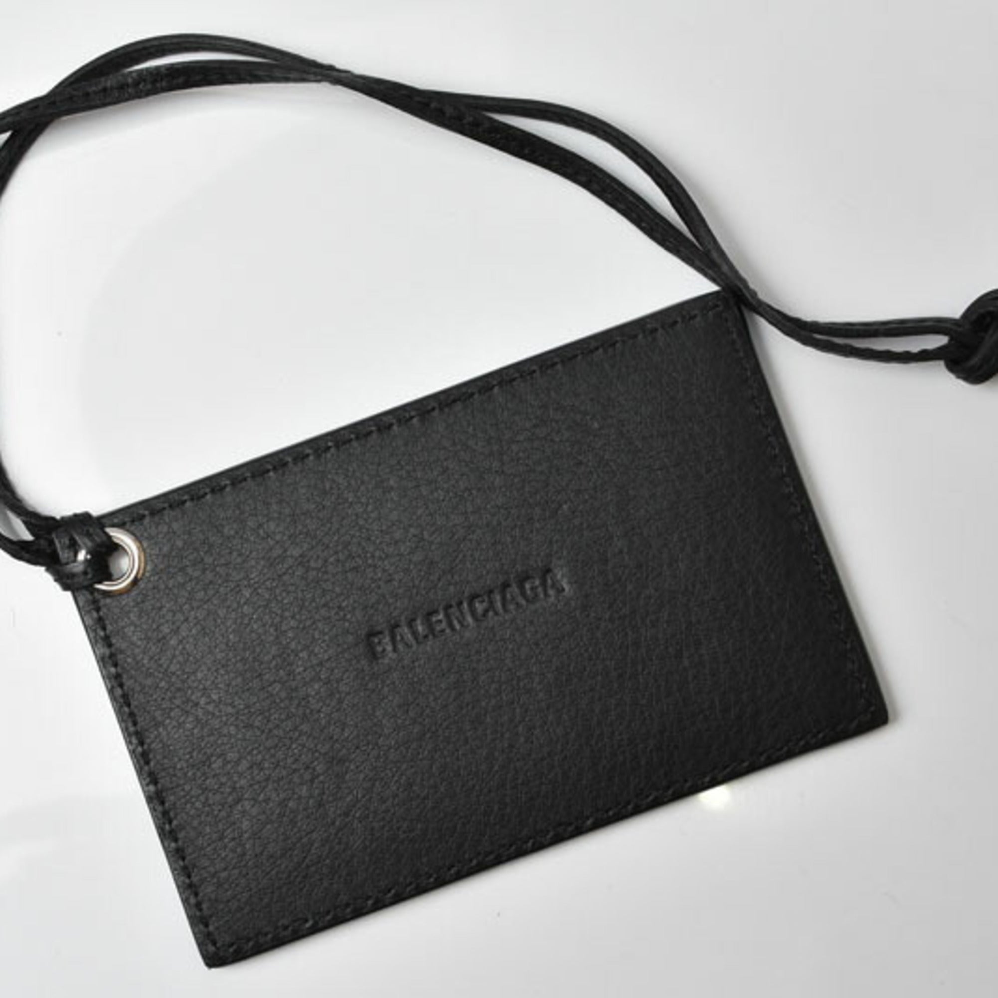 Balenciaga Black Leather Pouch