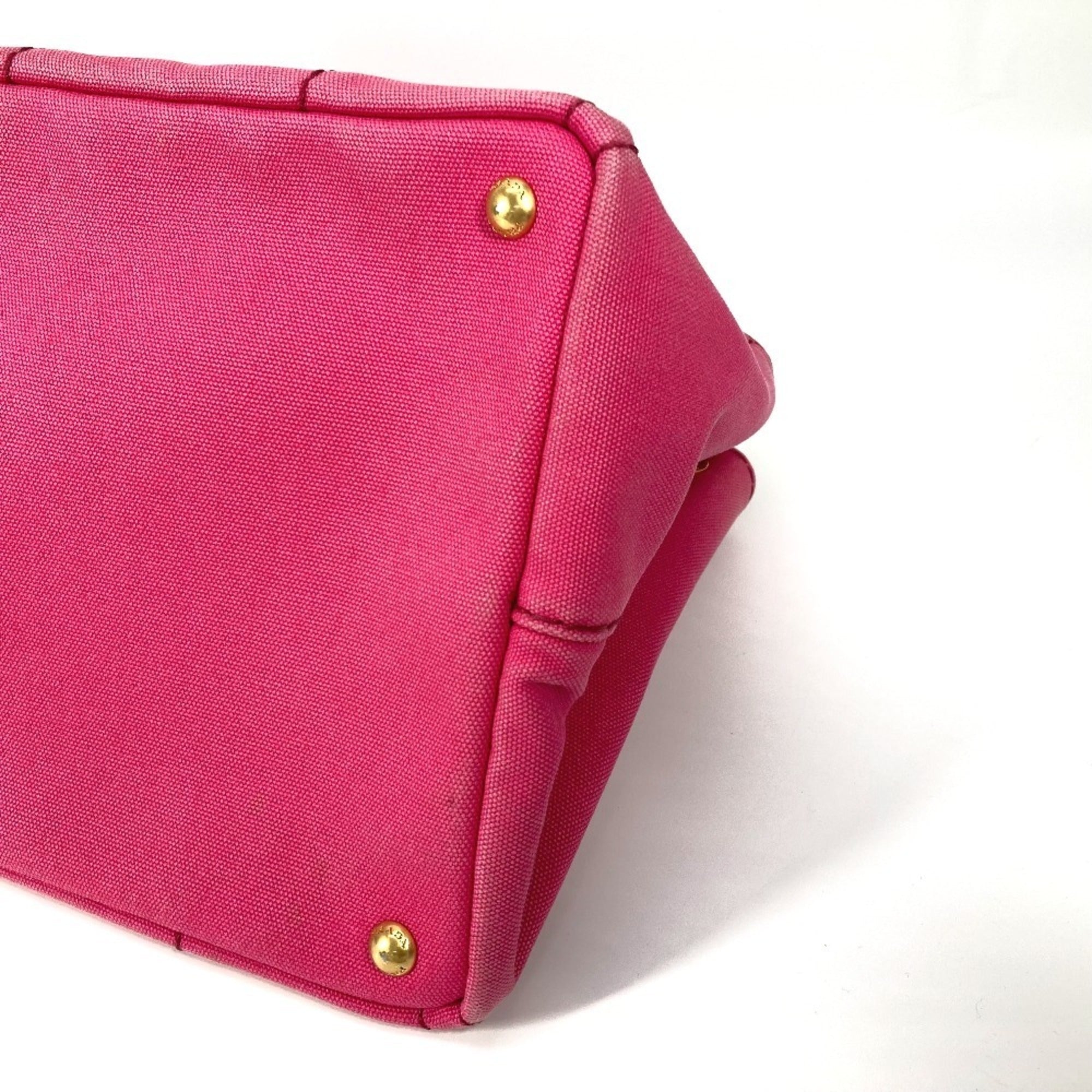Prada Pink Canvas Handbag Tote Bag