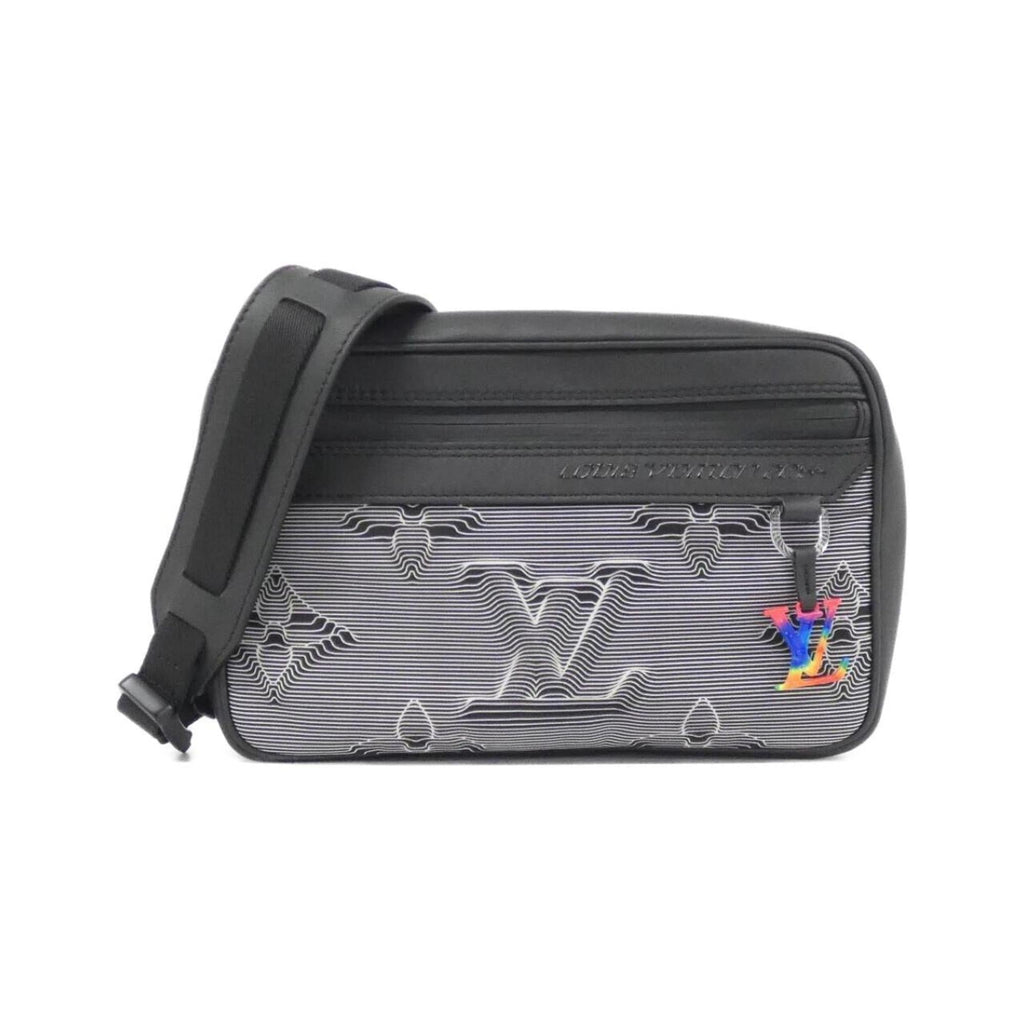 Louis Vuitton Black Nylon Leather Shoulder Bag
