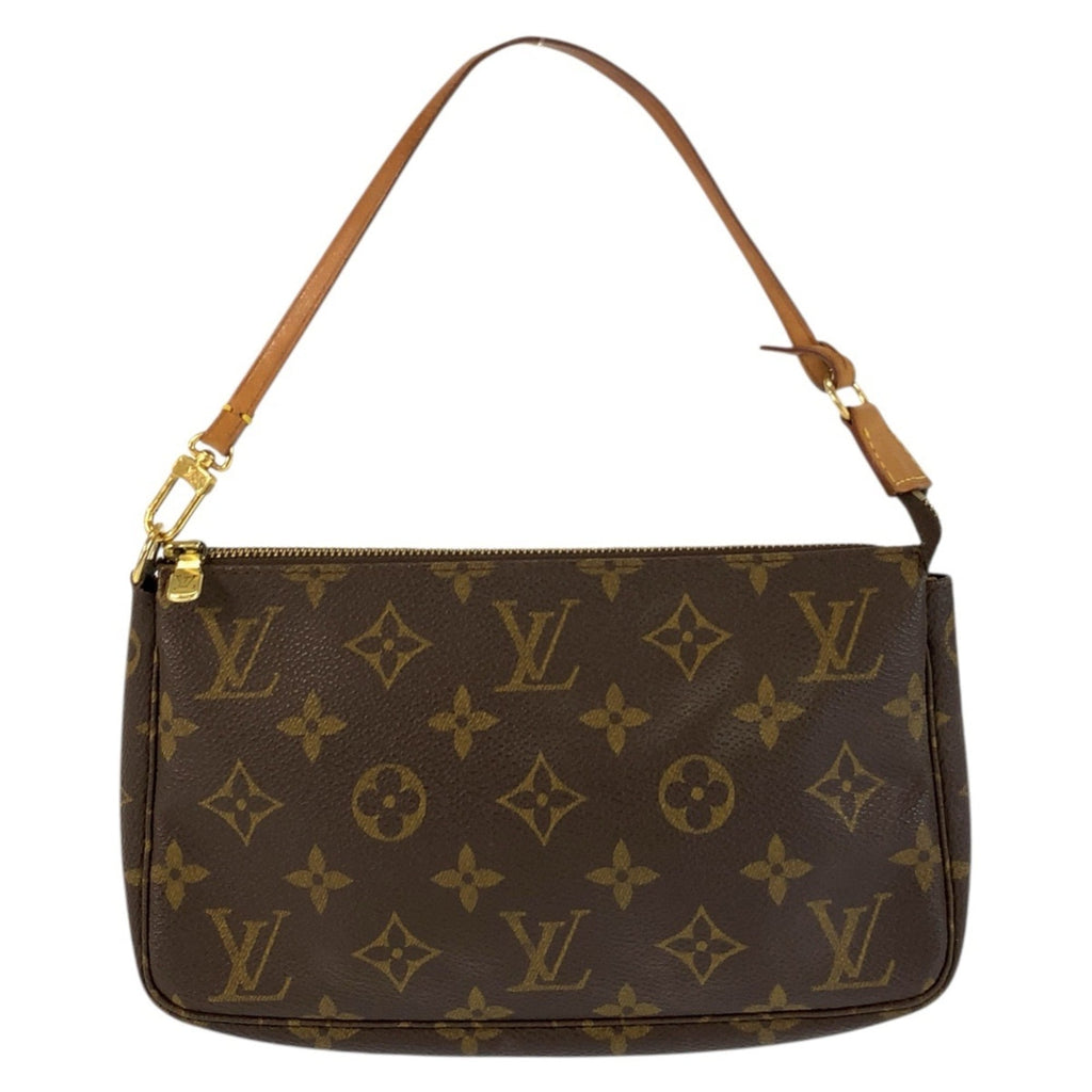 Louis Vuitton Brown Pvc Leather Handbag Pochette Pouch
