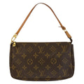 Louis Vuitton Brown Pvc Leather Handbag Pochette Pouch