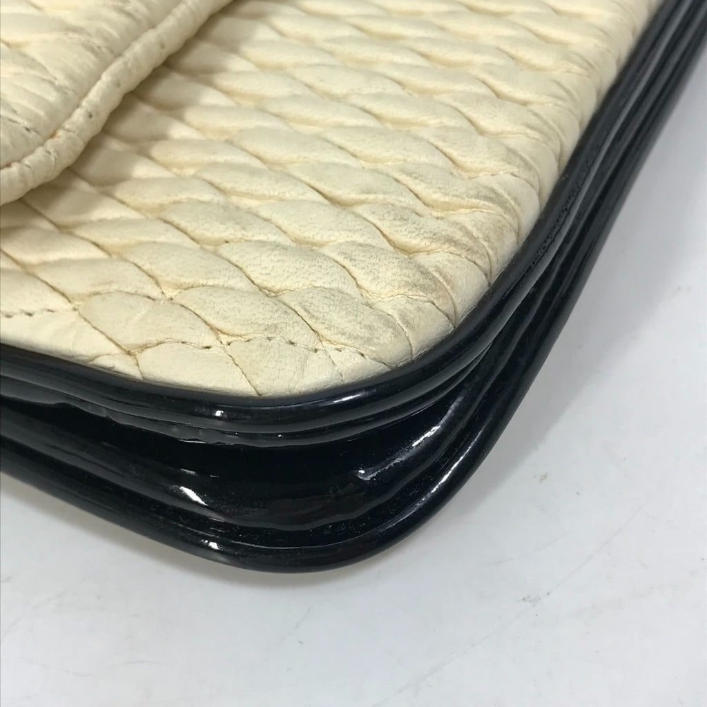 Chanel White Leather Shoulder Bag