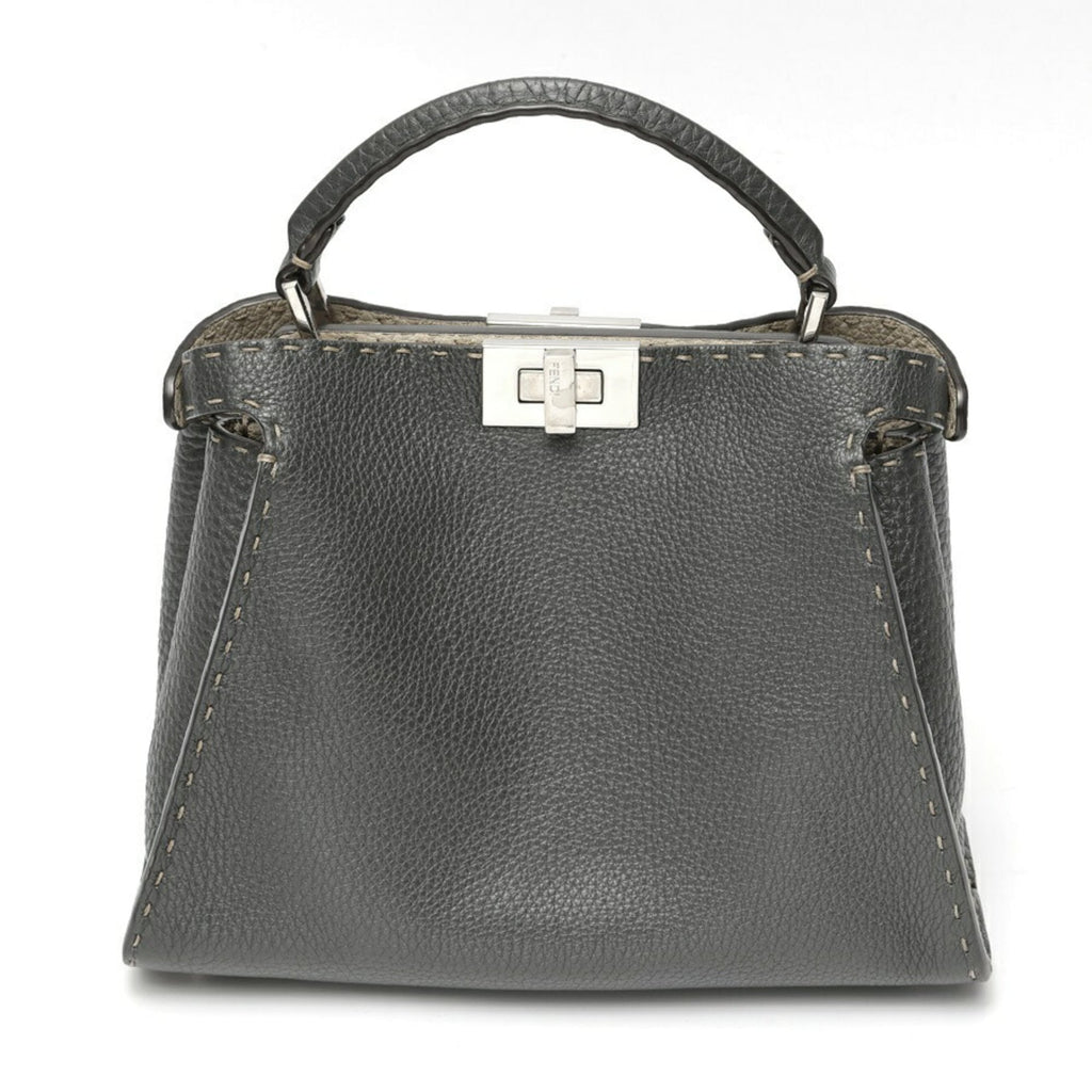 Fendi Gray Leather Handbag