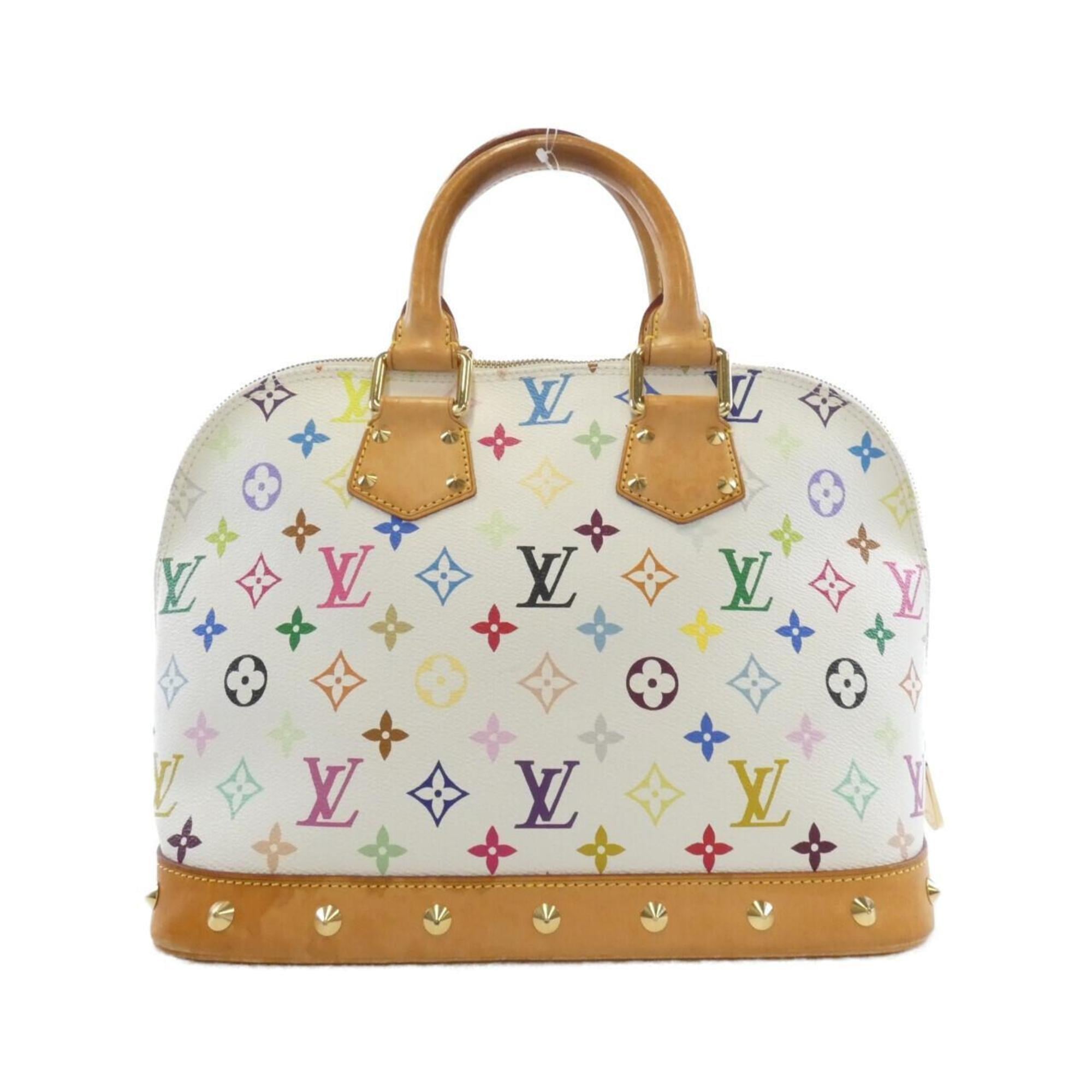 Louis Vuitton Multi-Color White Coated Canvas Handbag