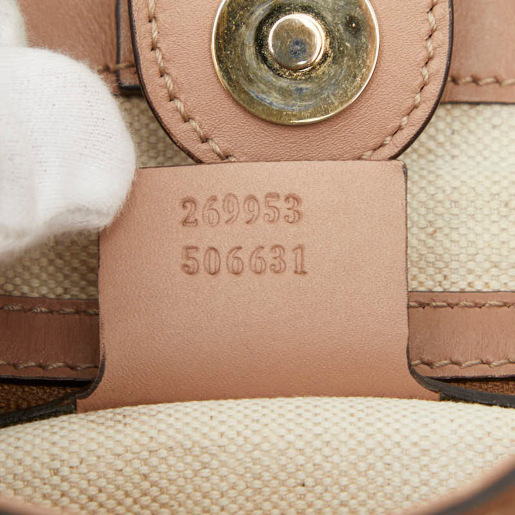 Gucci Pink Leather Handbag Tote Bag (Pre-Owned)