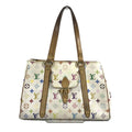 Louis Vuitton Blanc Monogram Multicolore Shoulder Bag Tote Bag
