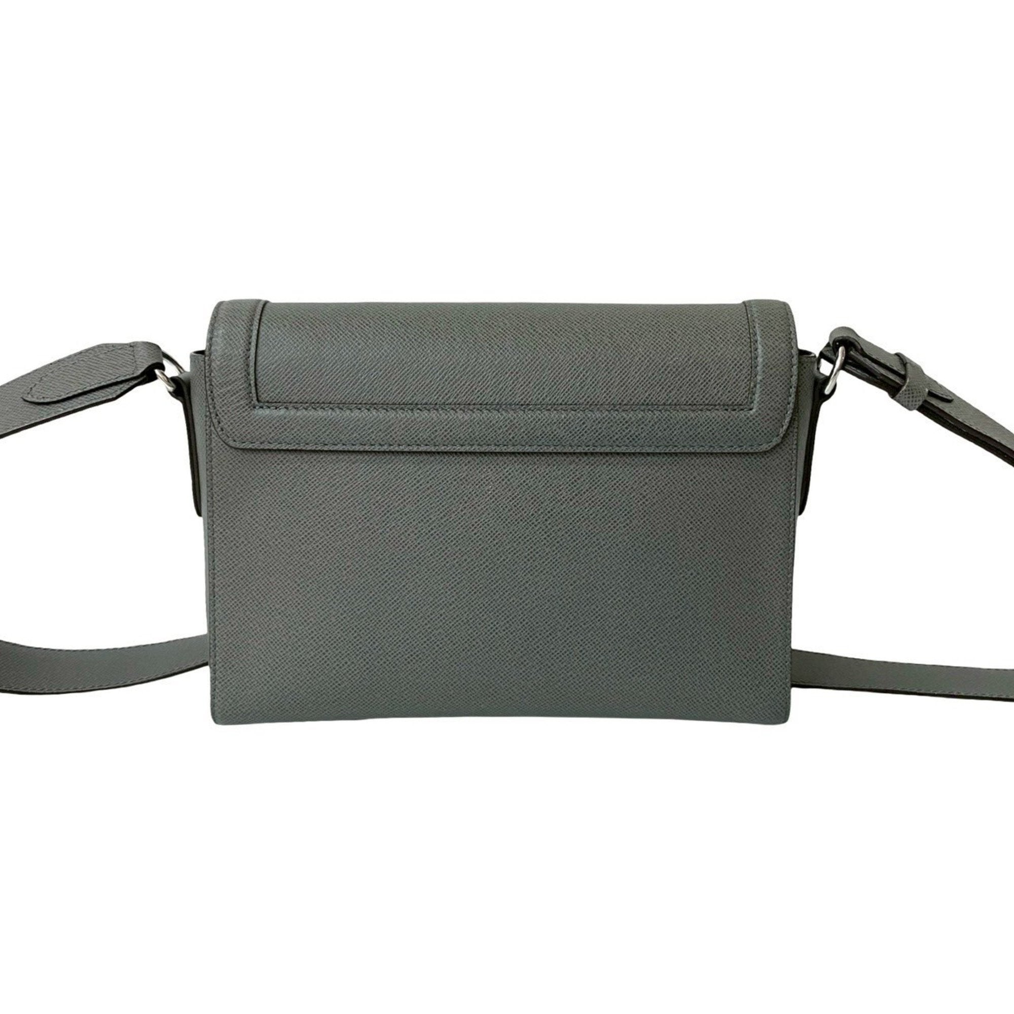 Louis Vuitton Gray Leather Shoulder Bag