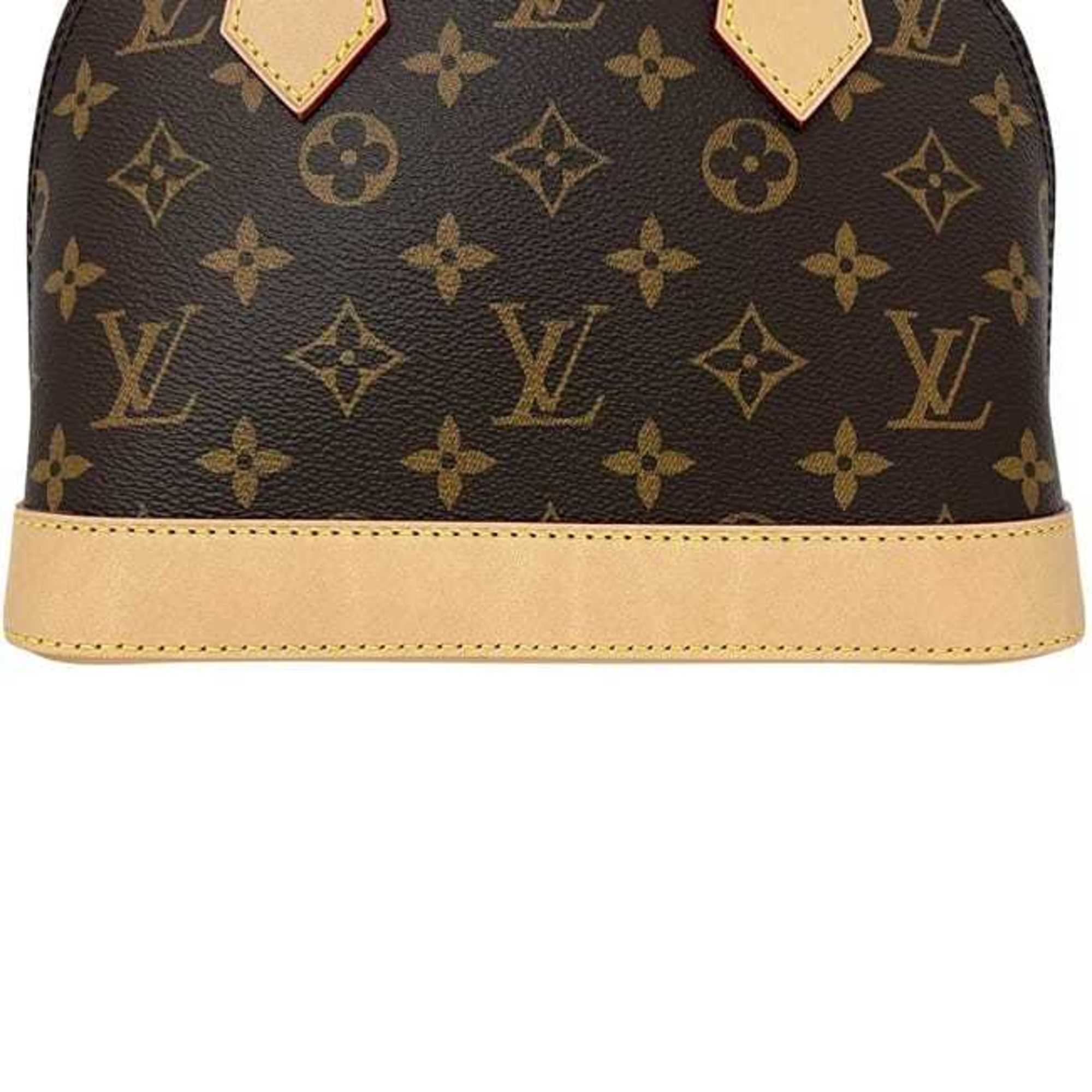 Louis Vuitton Brown Monogram Canvas Leather Handbag Shoulder Bag