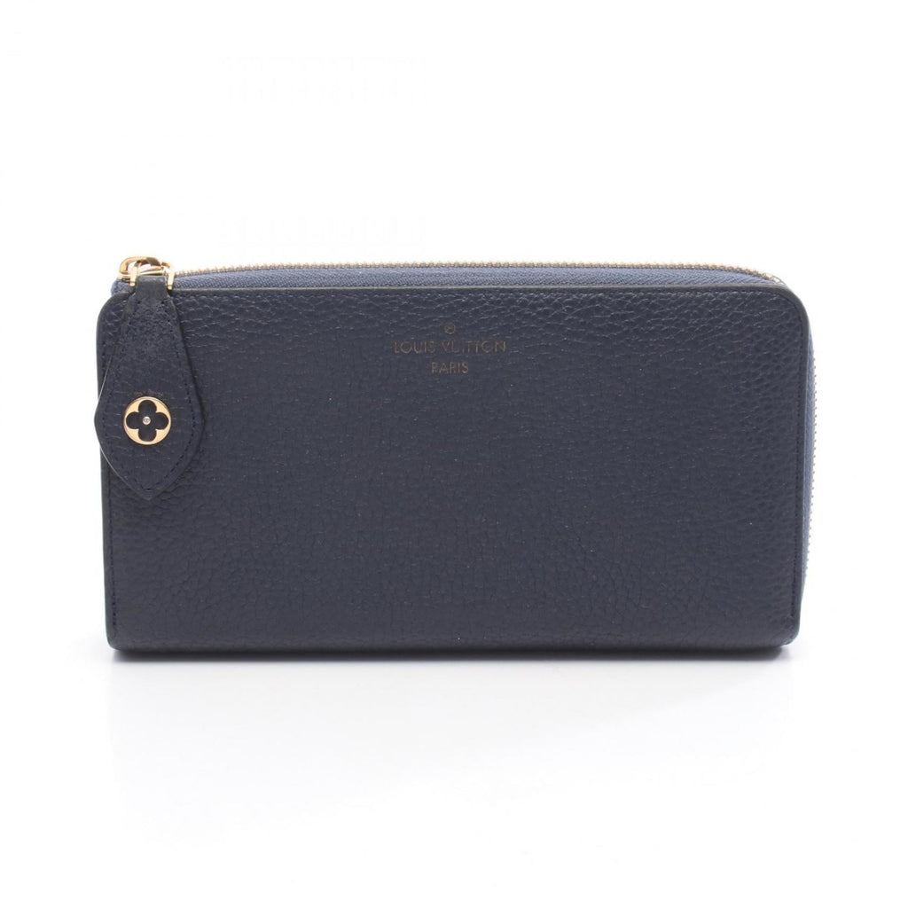 Louis Vuitton Navy Navy Blue Leather Long Wallet