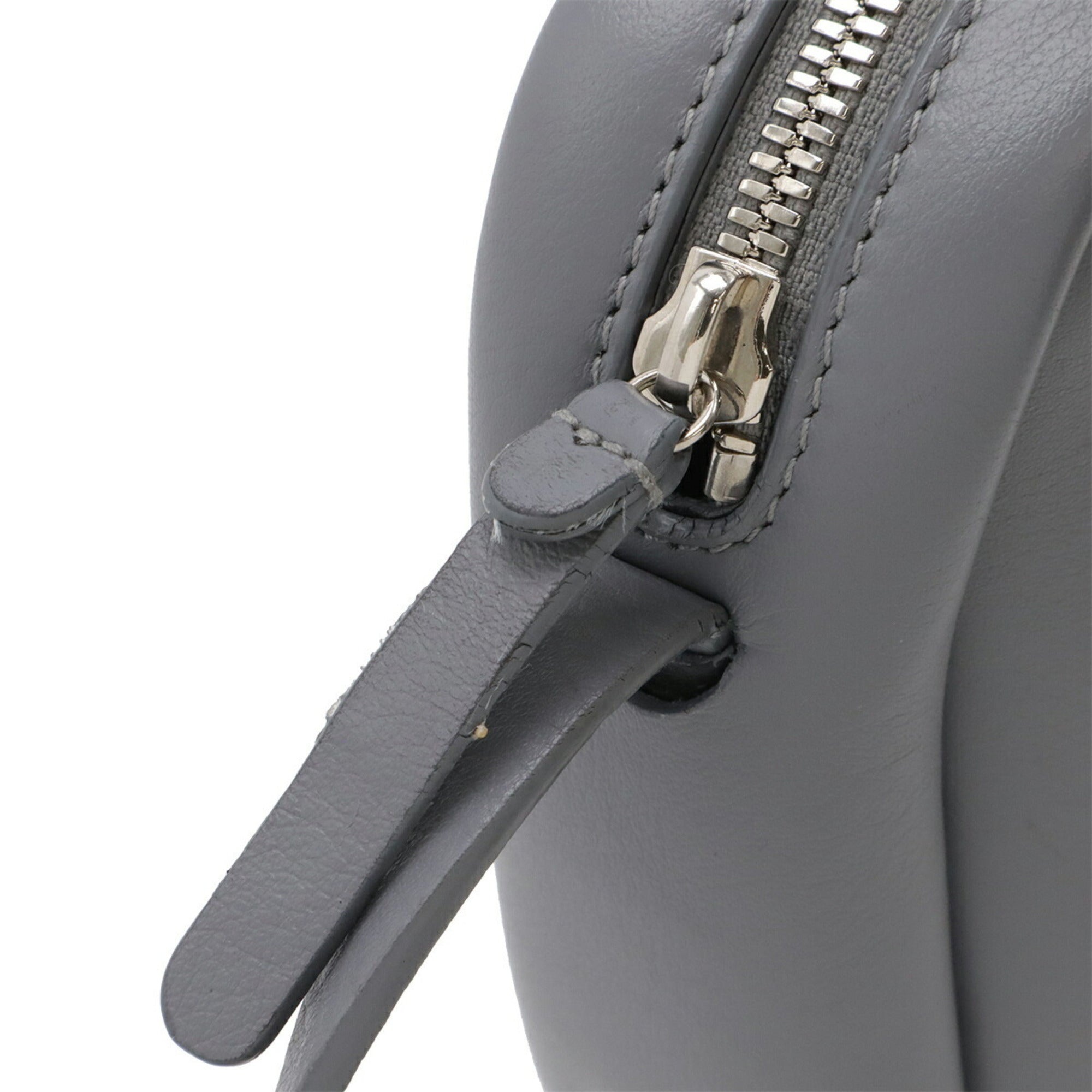Balenciaga Gray White Leather Pochette Shoulder