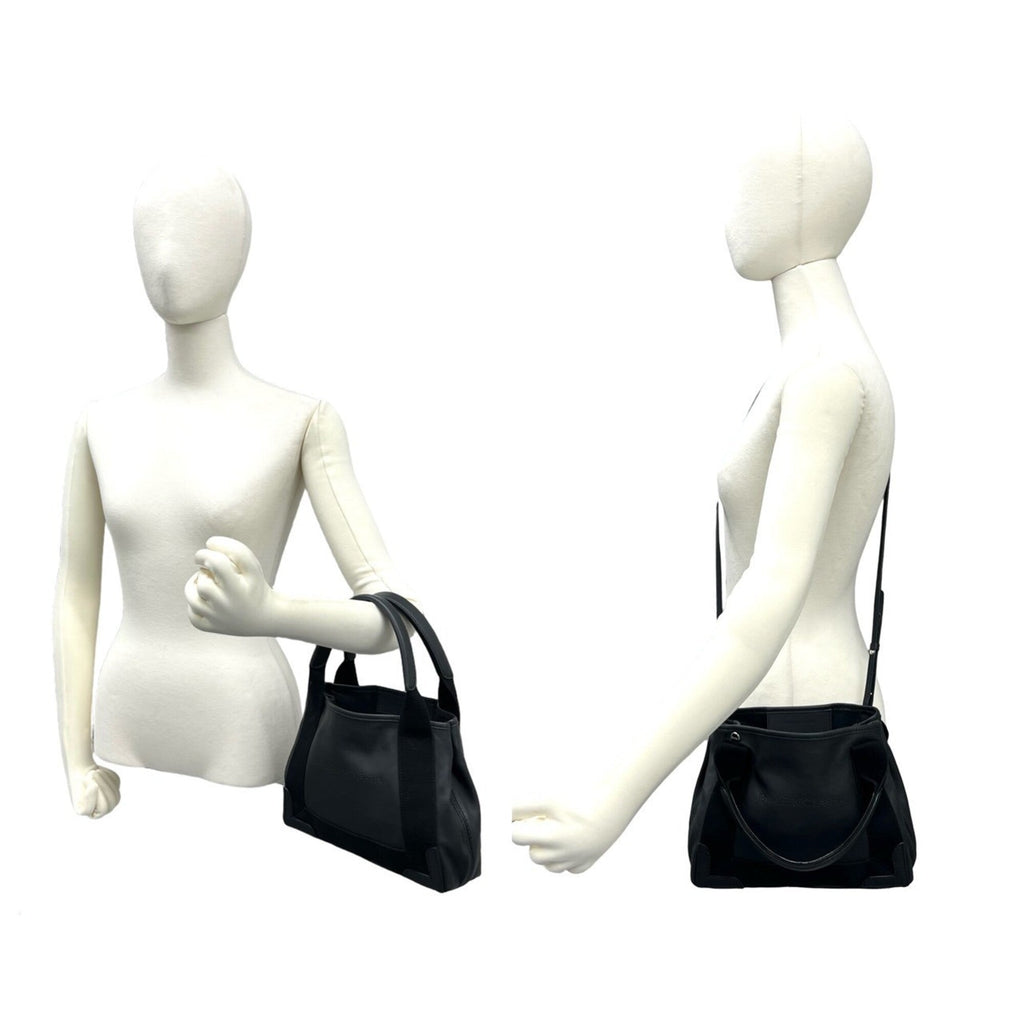 Balenciaga Black Leather Handbag Pouch Shoulder