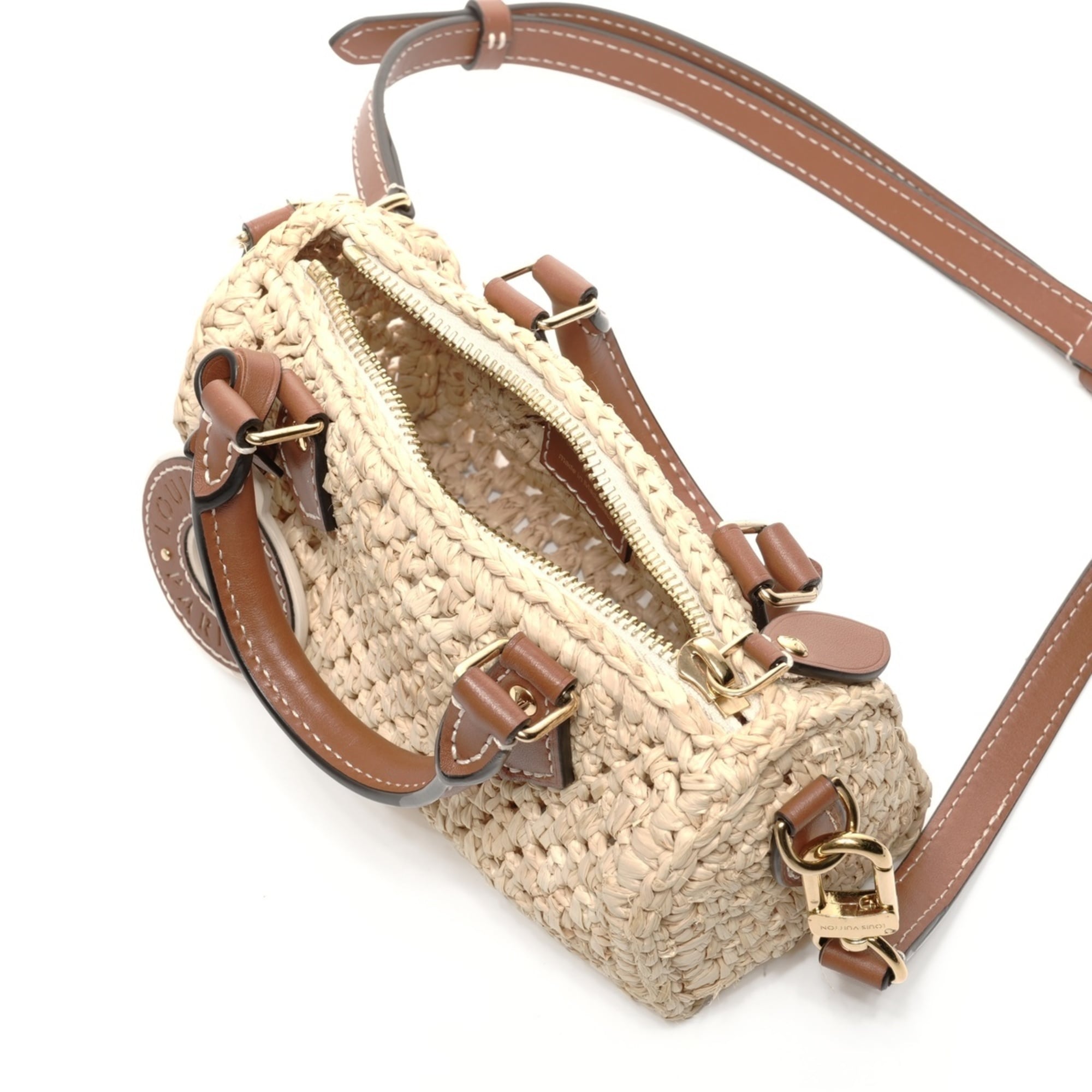 Louis Vuitton Beige Raffia Shoulder Bag