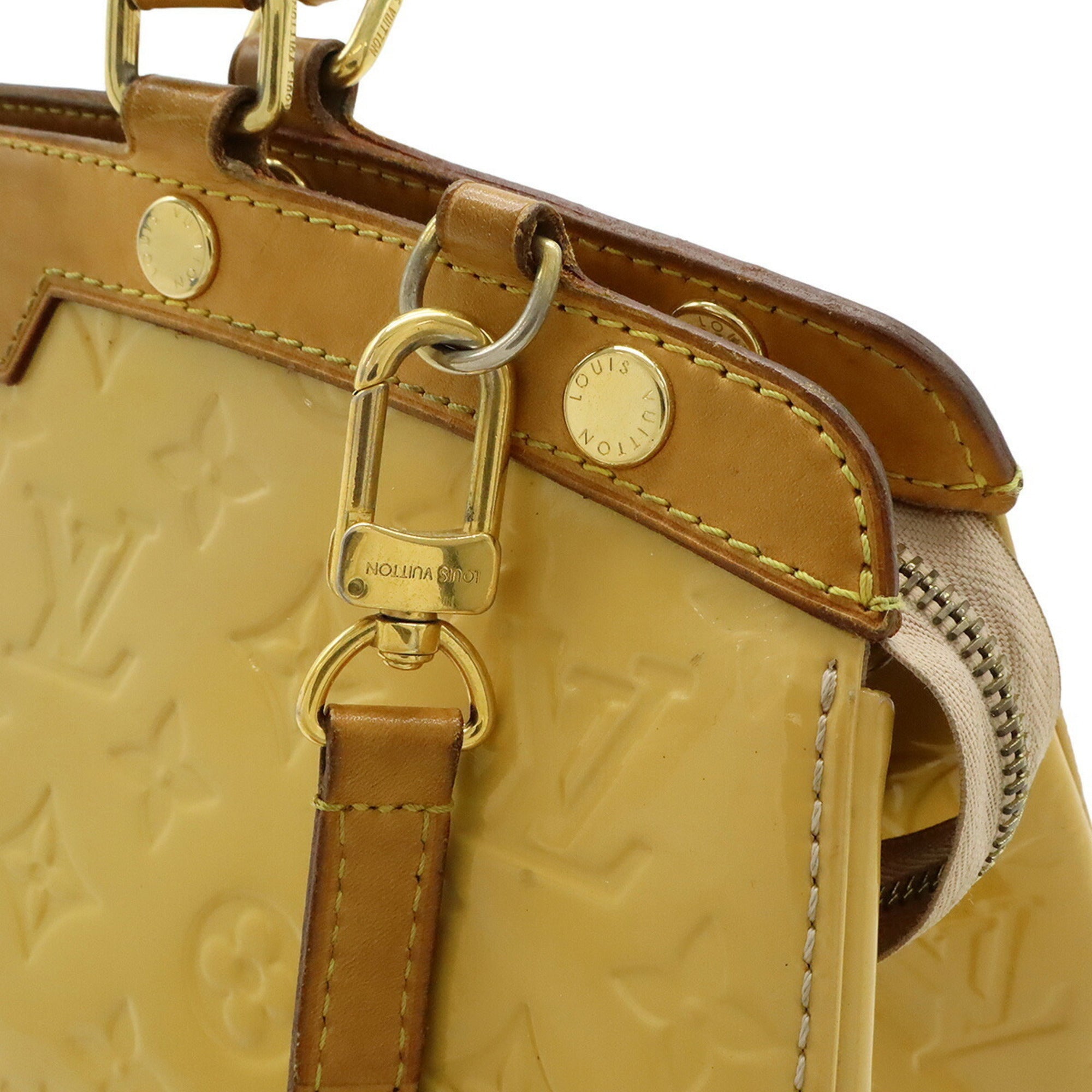 Louis Vuitton Beige Dune Monogram Vernis Handbag Shoulder Bag Tote Bag