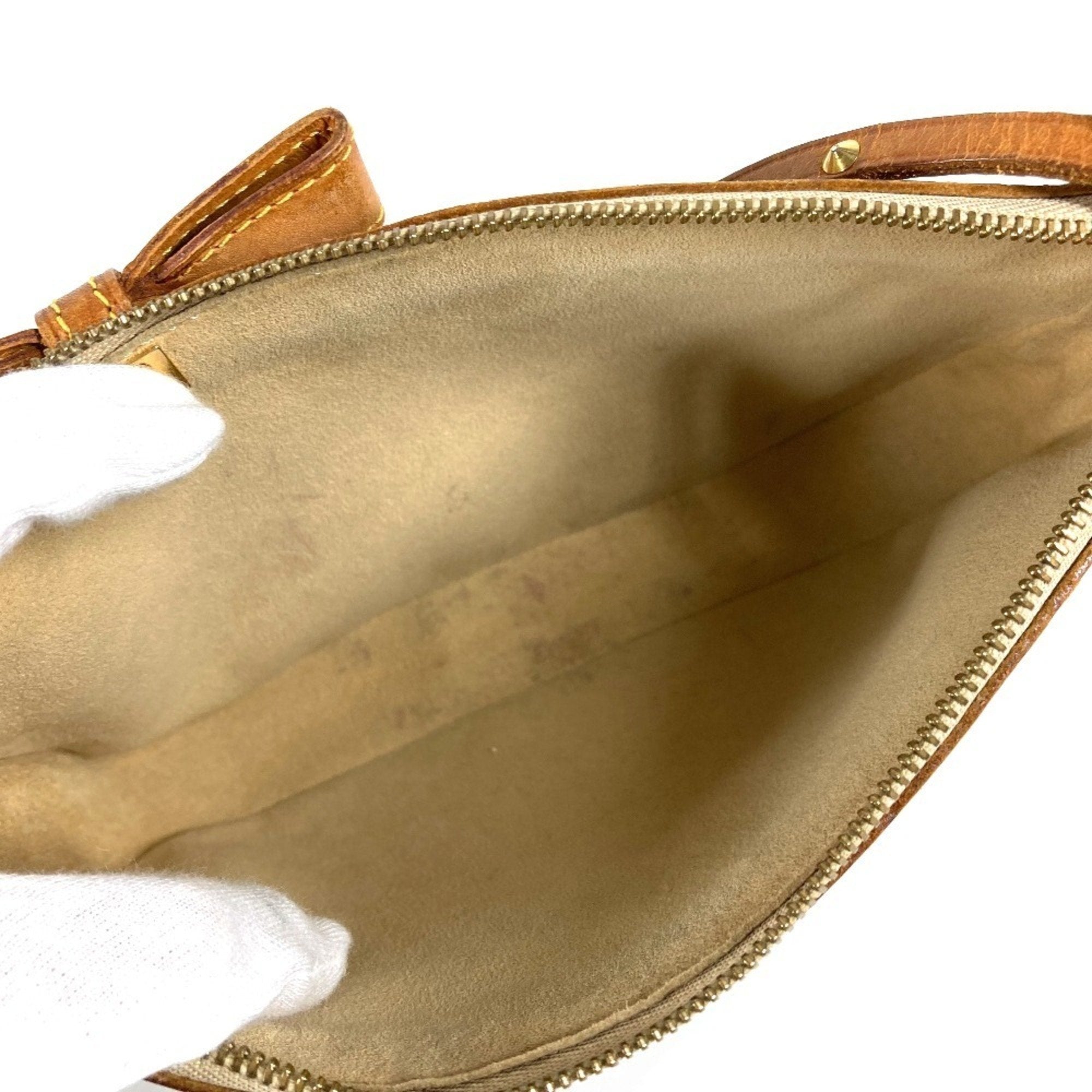 Louis Vuitton Brown Pink Monogram Cherry Blossom Handbag Pouch Shoulder Bag