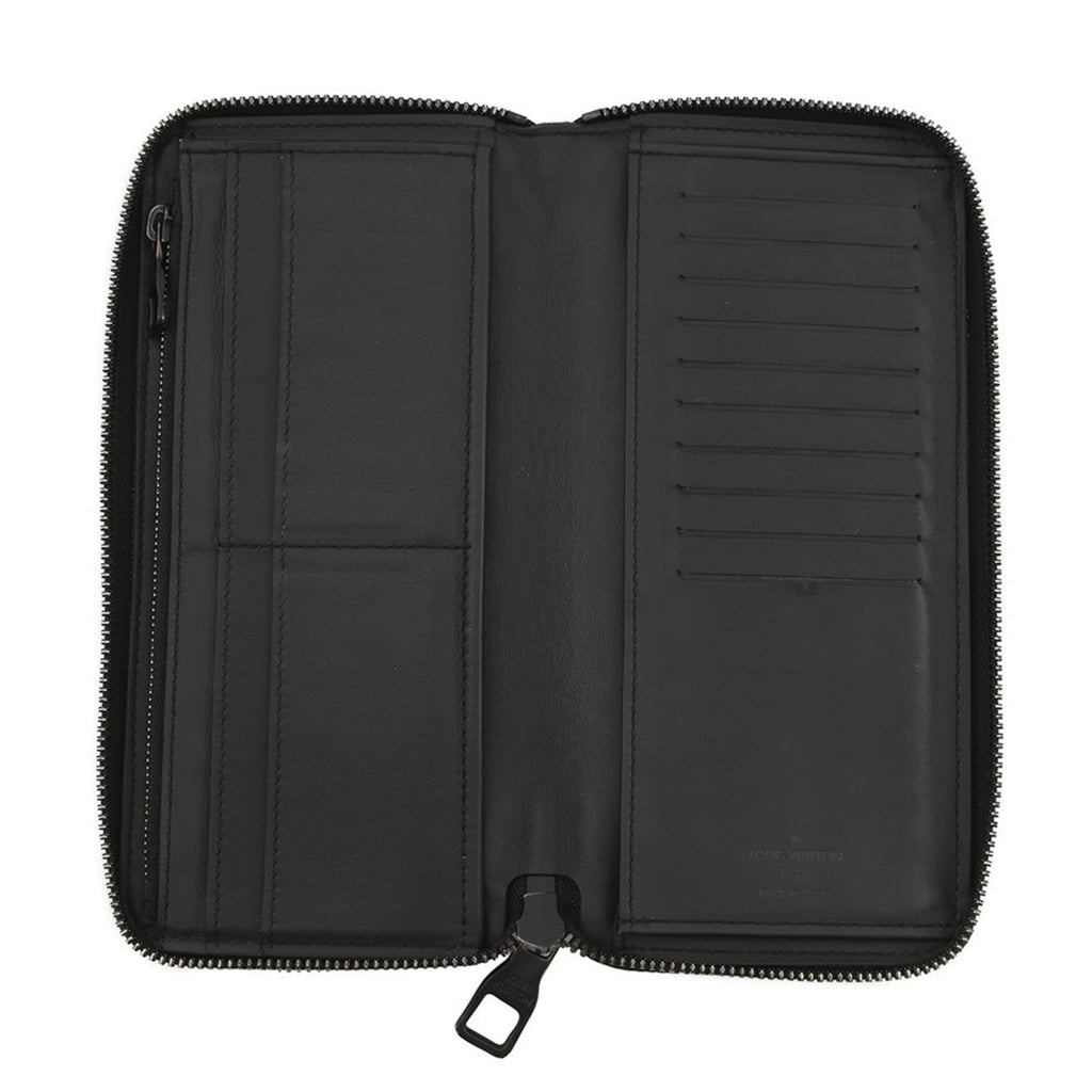 Louis Vuitton Black Noir Leather Long Wallet