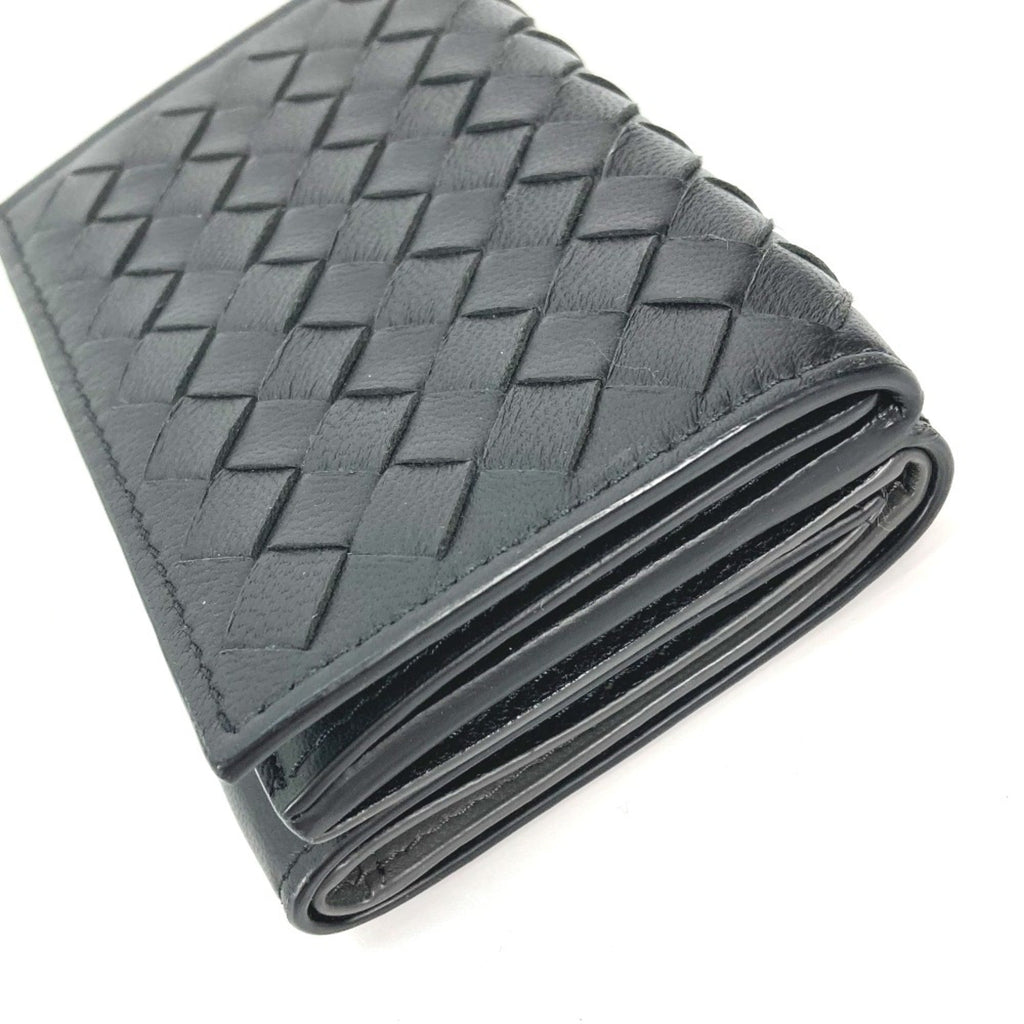 Bottega Veneta Black Leather Wallet (Tri-Fold)
