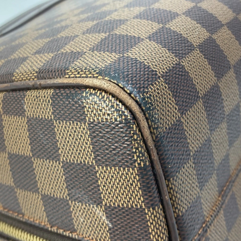 Louis Vuitton Damier Brown Ebene Damier Canvas Boston Bag Handbag Shoulder Bag