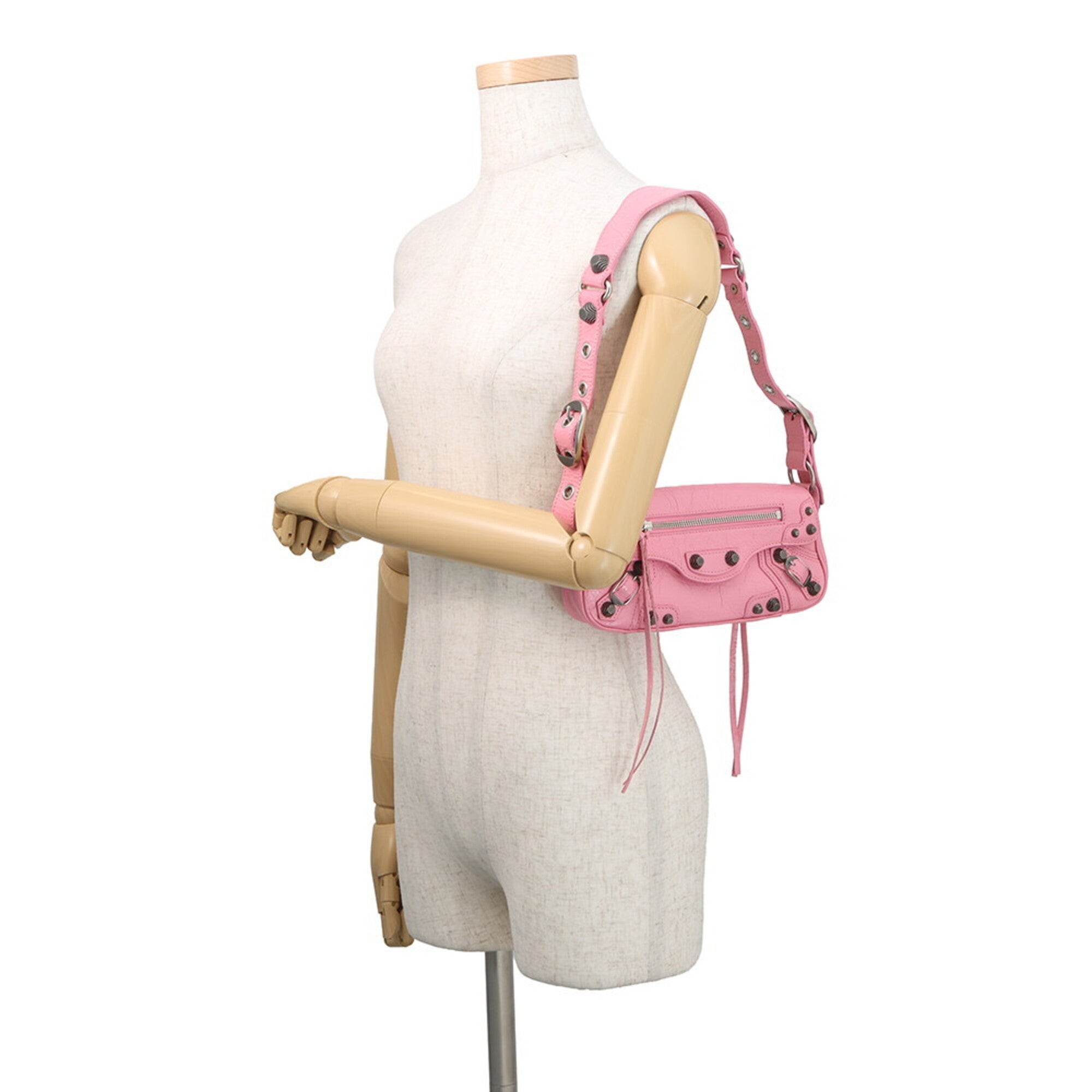 Balenciaga Pink Leather Handbag Shoulder
