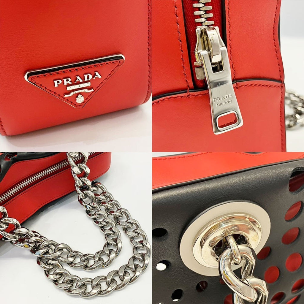 Prada Black Leather Shoulder Bag