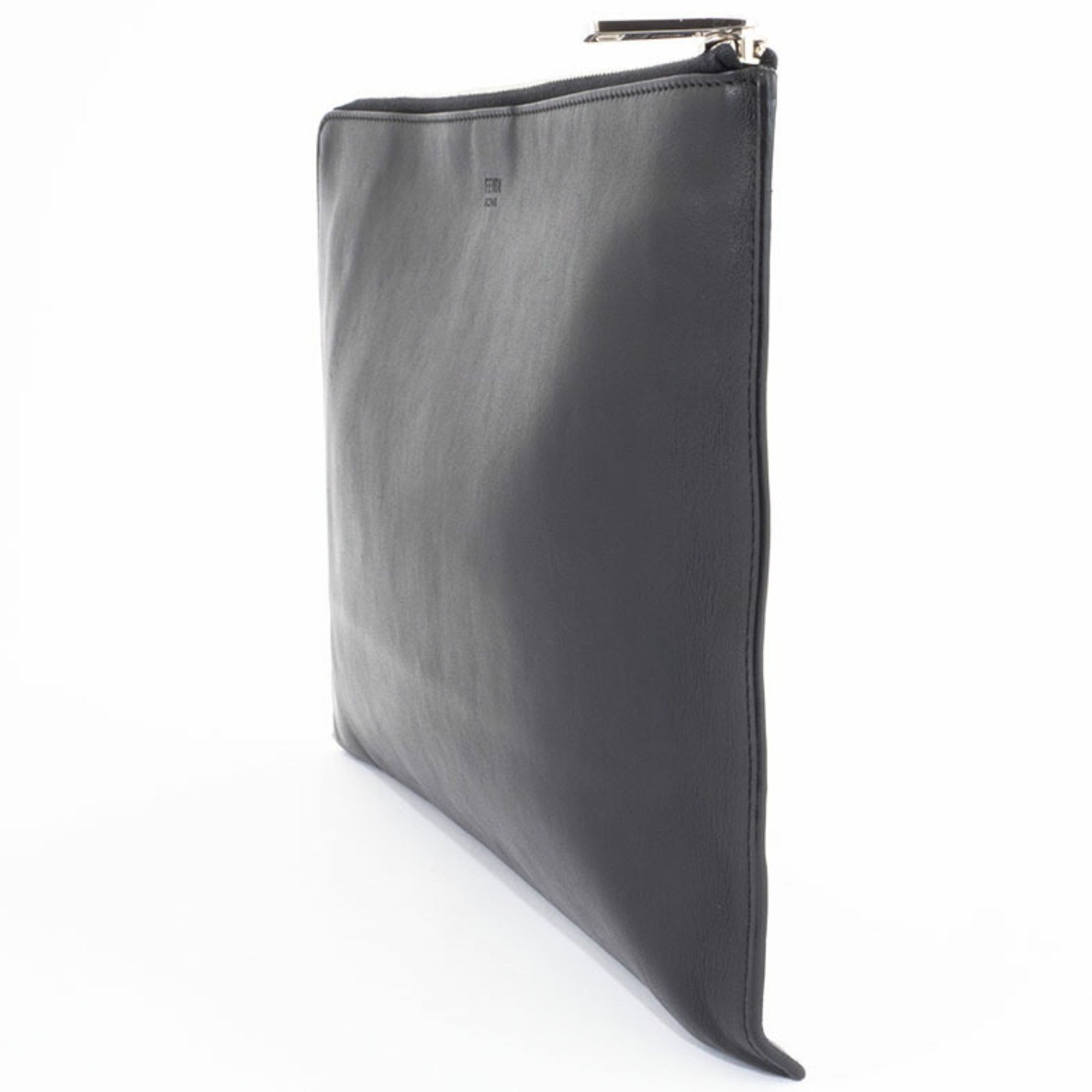 Fendi Black Leather Clutch Bag