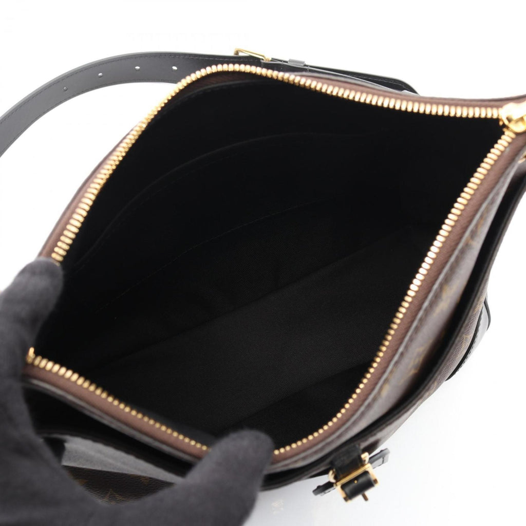 Louis Vuitton Black Brown Monogram Noir Coated Canvas Leather Shoulder Bag