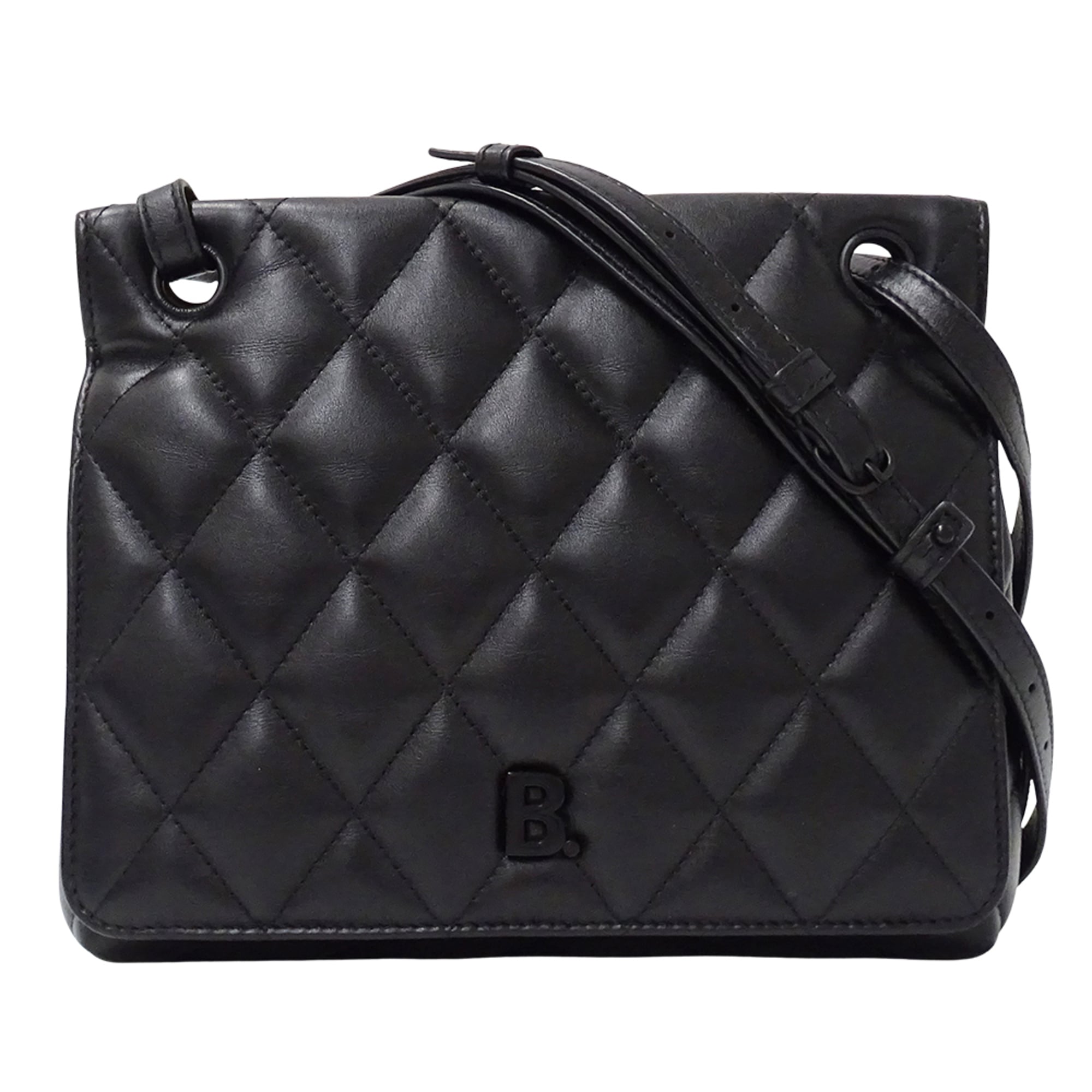 Balenciaga Black Leather Handbag Shoulder